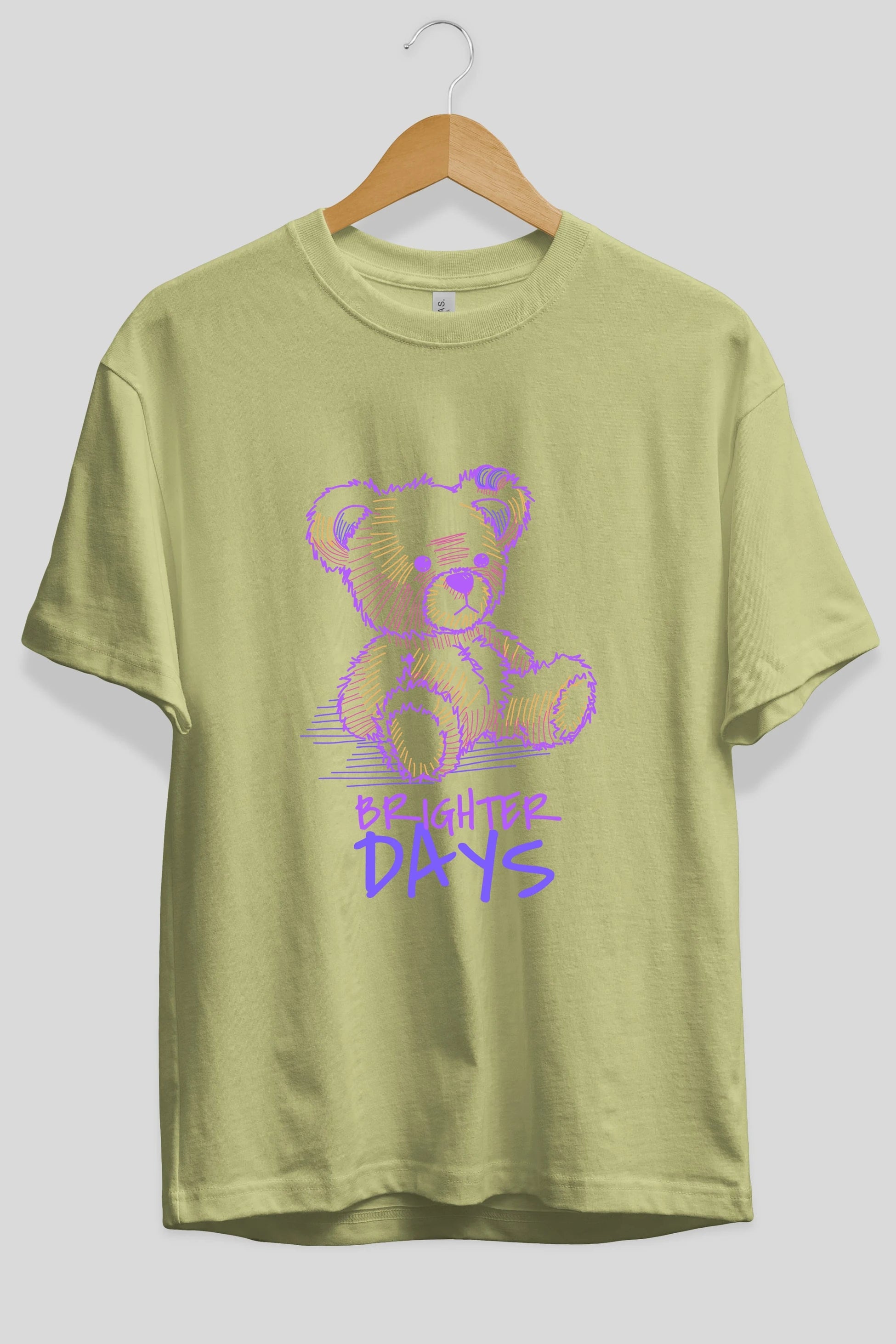Brighter Days Ön Baskılı Oversize t-shirt Erkek Kadın Unisex