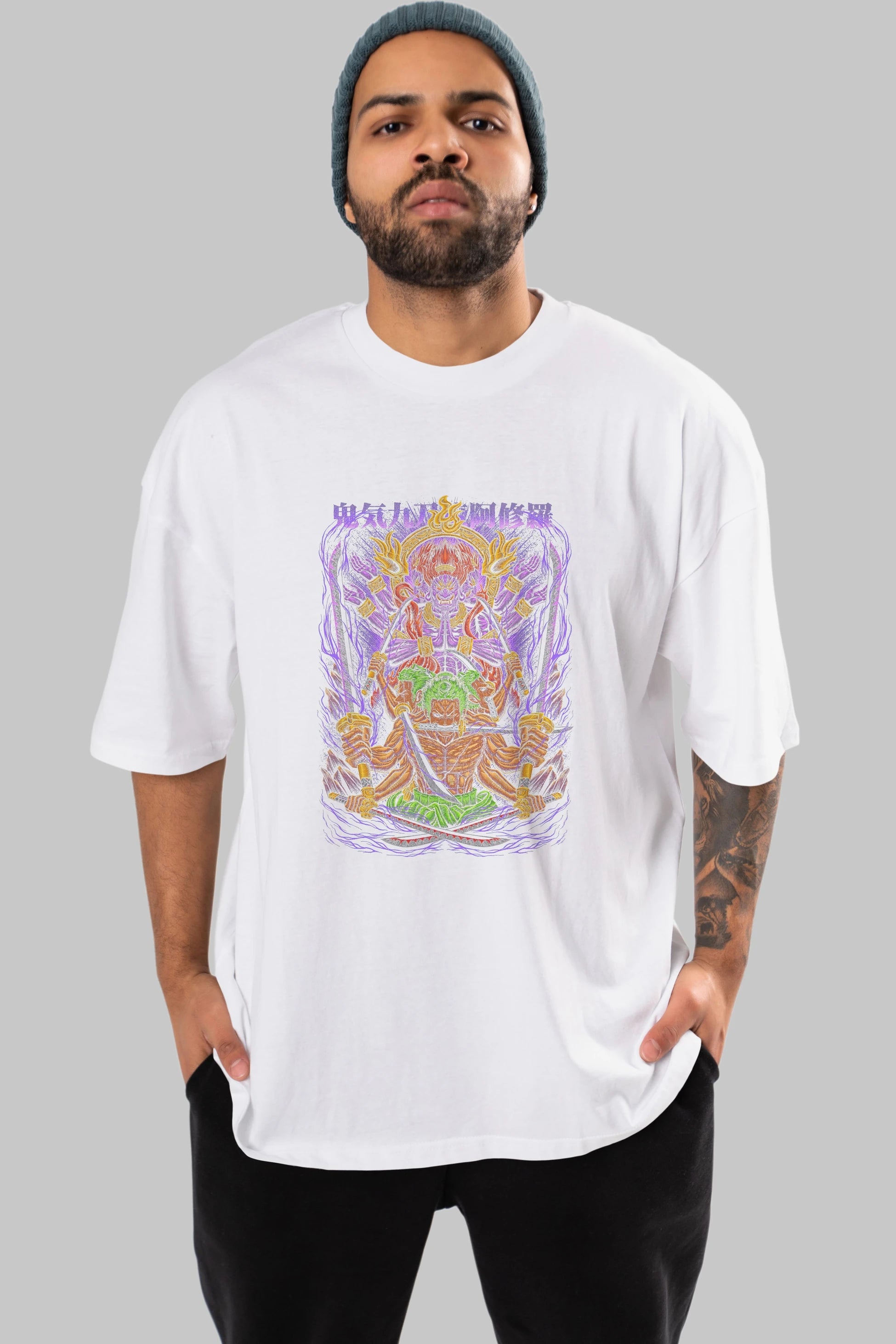 RORONOA ZORO 2 Anime Ön Baskılı Oversize t-shirt %100 pamuk Erkek Kadın Unisex
