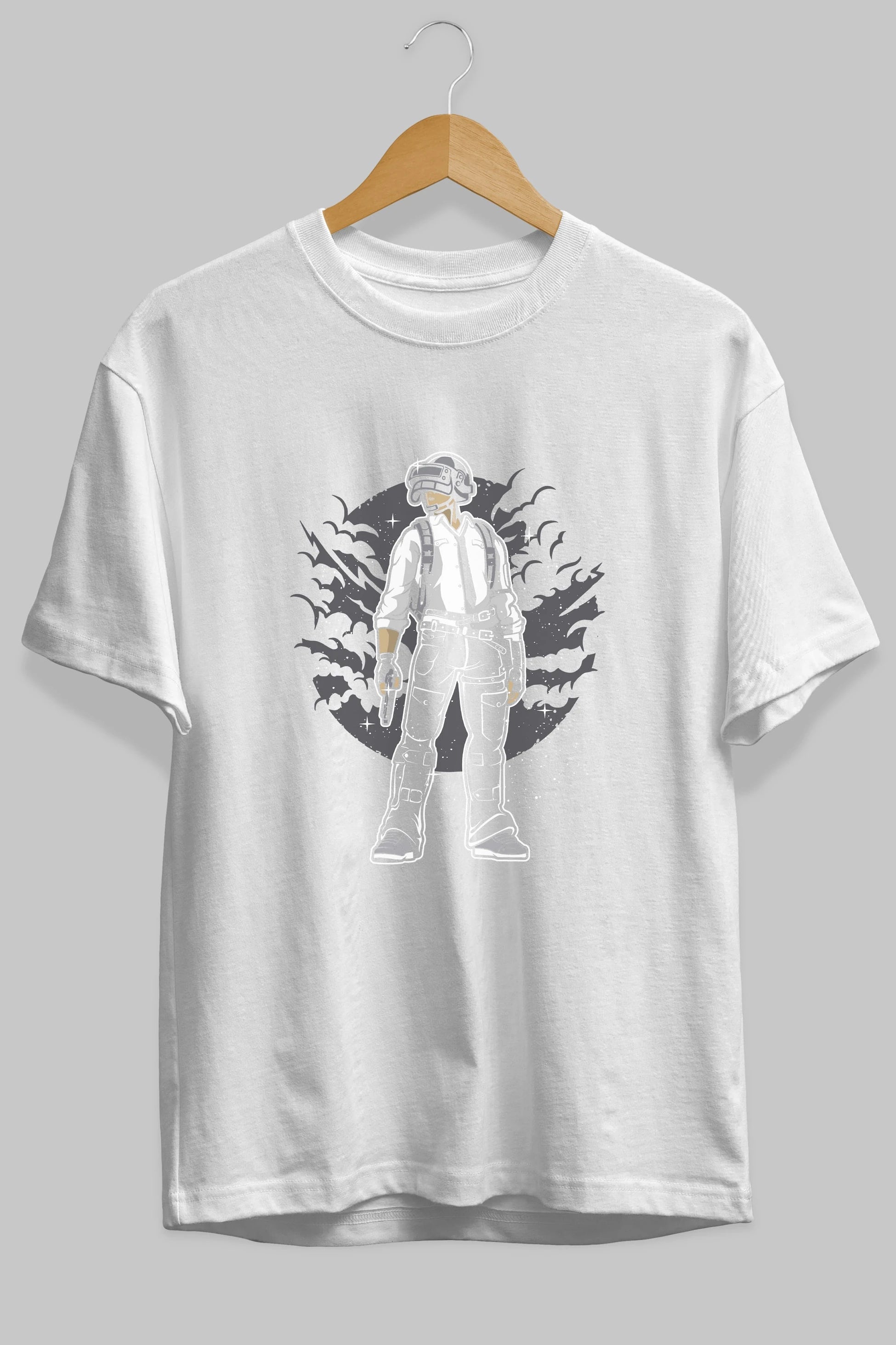 PUBG Ön Baskılı Oversize t-shirt Erkek Kadın Unisex %100 Pamuk tişort