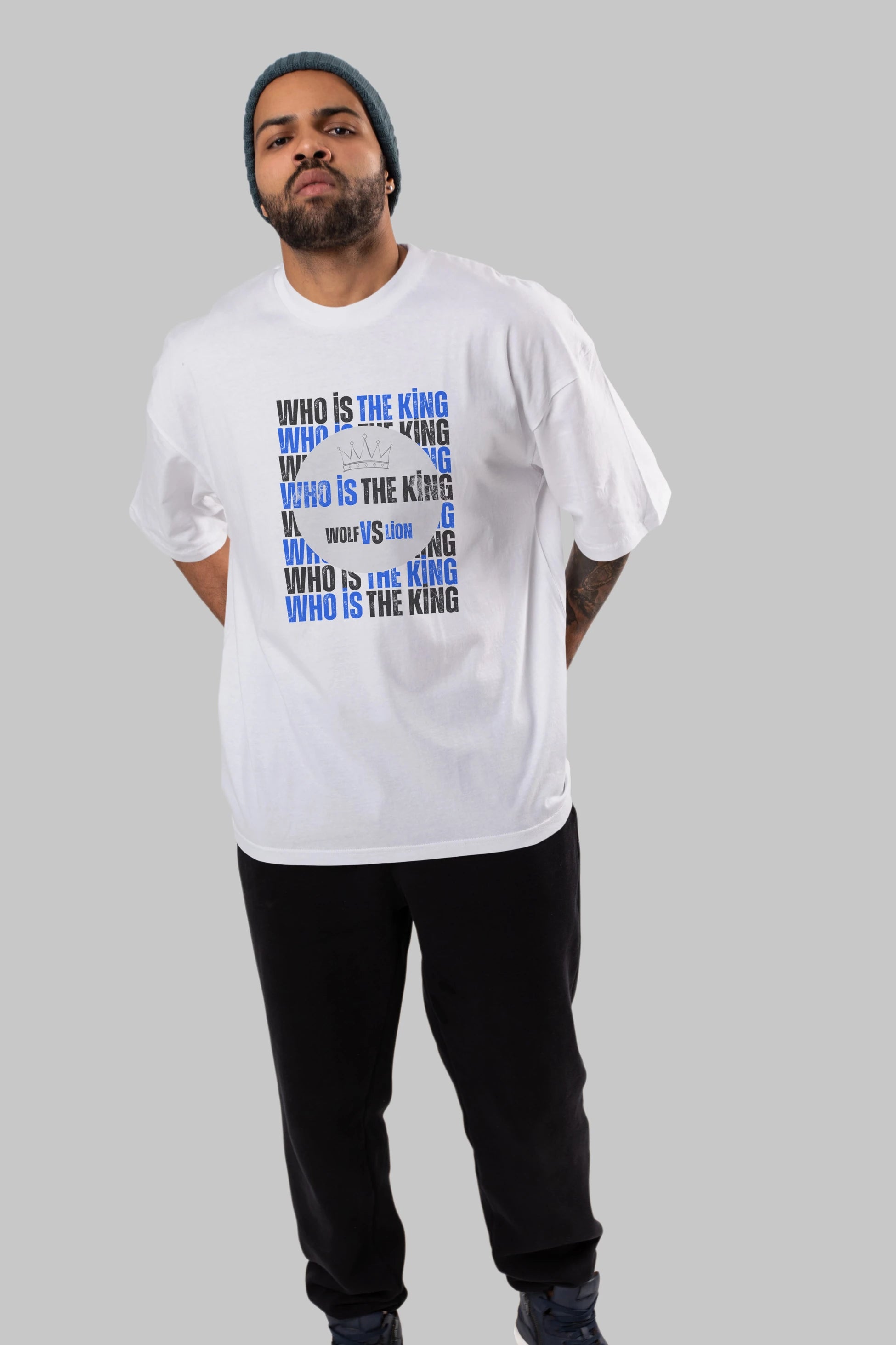 Who Is The King Yazılı Ön Baskılı Oversize t-shirt Erkek Kadın Unisex