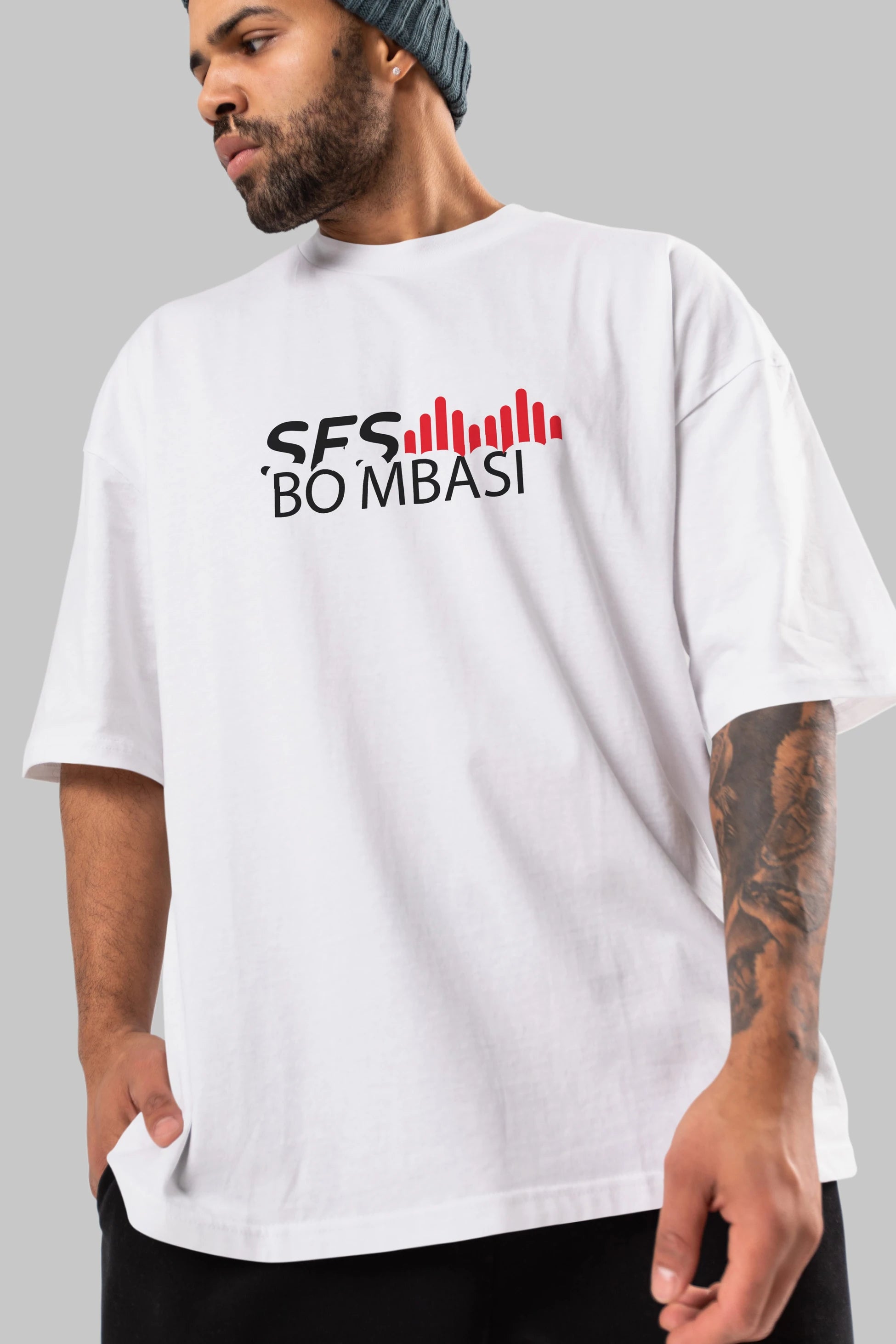 Ses Bombası Ön Baskılı Oversize t-shirt %100 pamuk Erkek Kadın Unisex