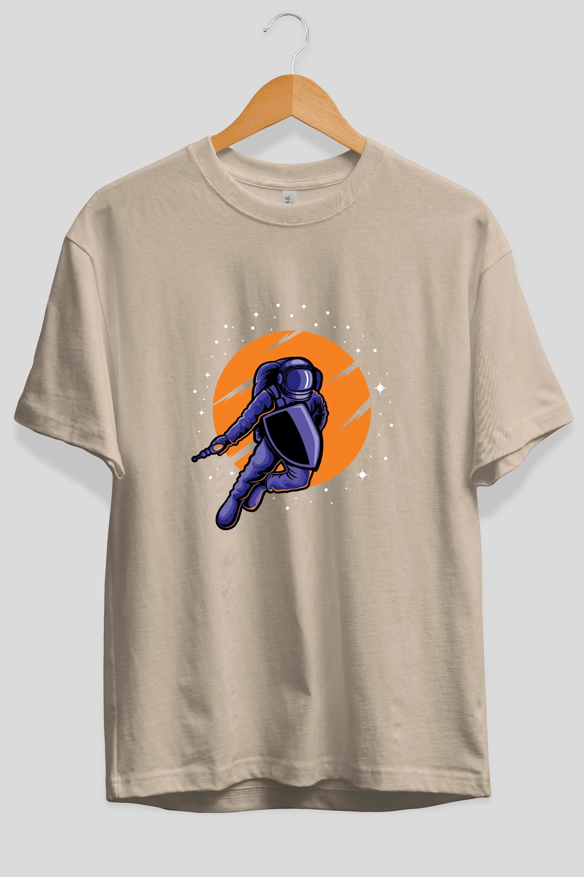 Astro Wars Ön Baskılı Oversize t-shirt Erkek Kadın Unisex