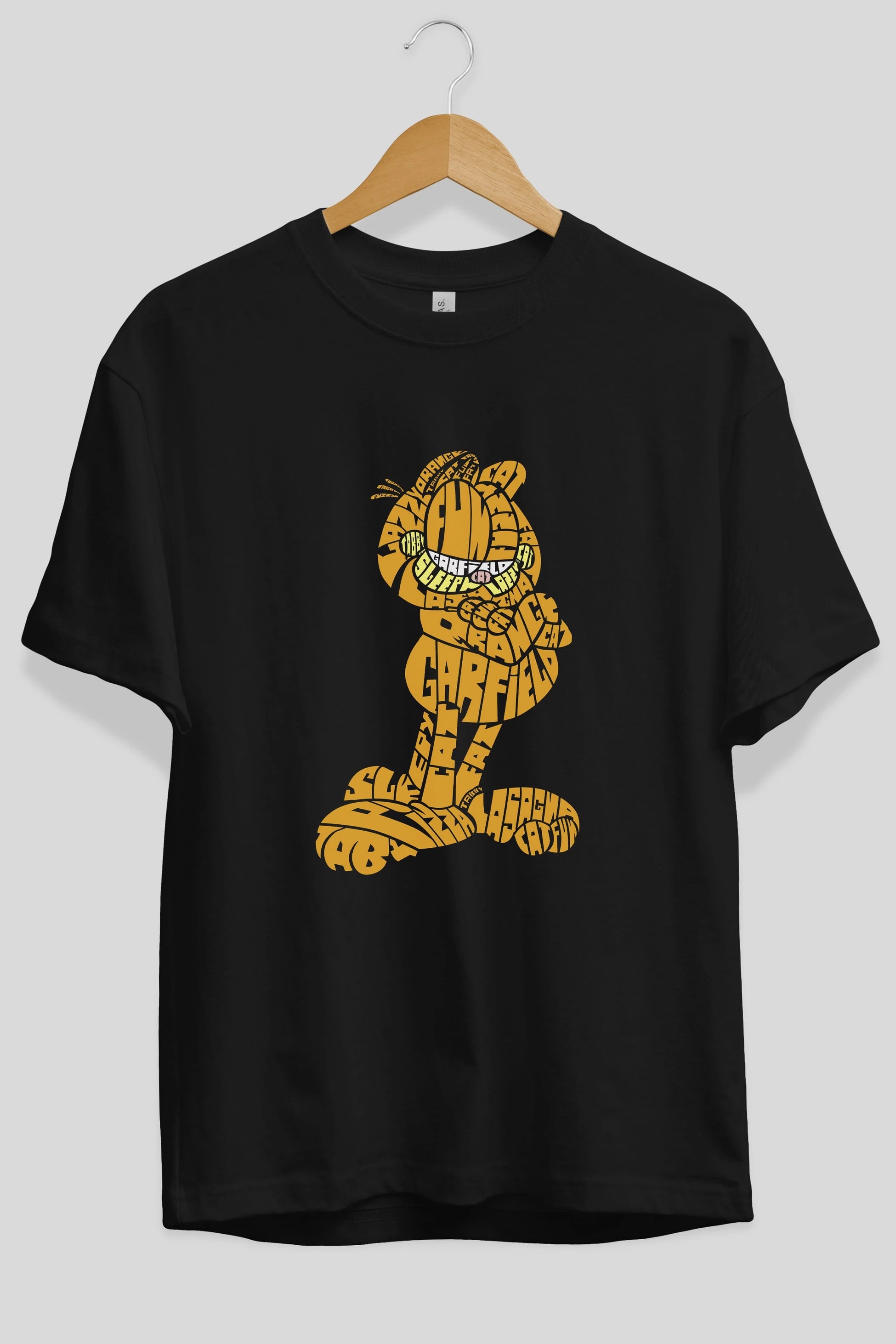 Garfield Ön Baskılı Oversize t-shirt %100 pamuk Erkek Kadın Unisex