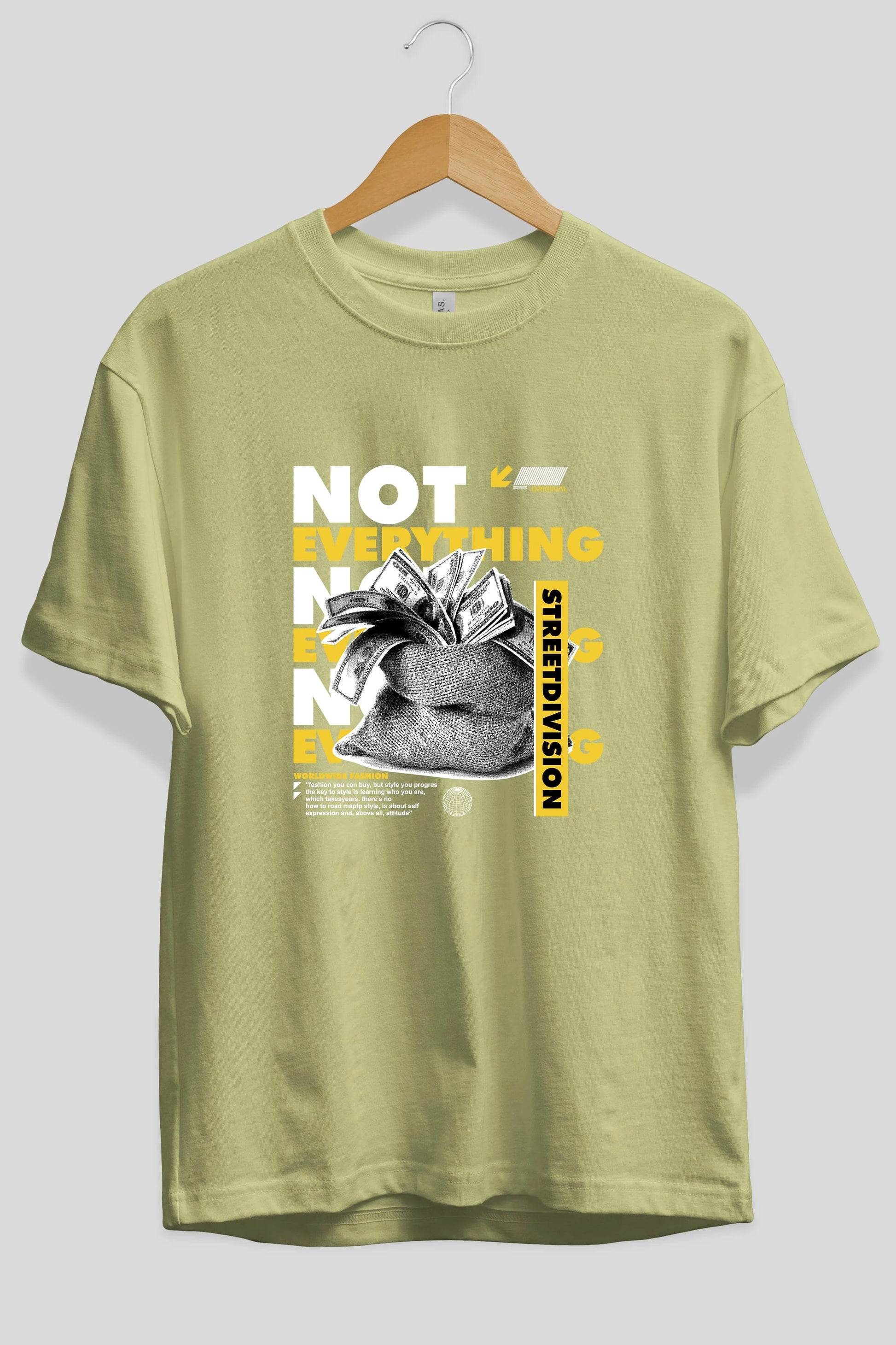 Not Everything Ön Baskılı Oversize t-shirt Erkek Kadın Unisex