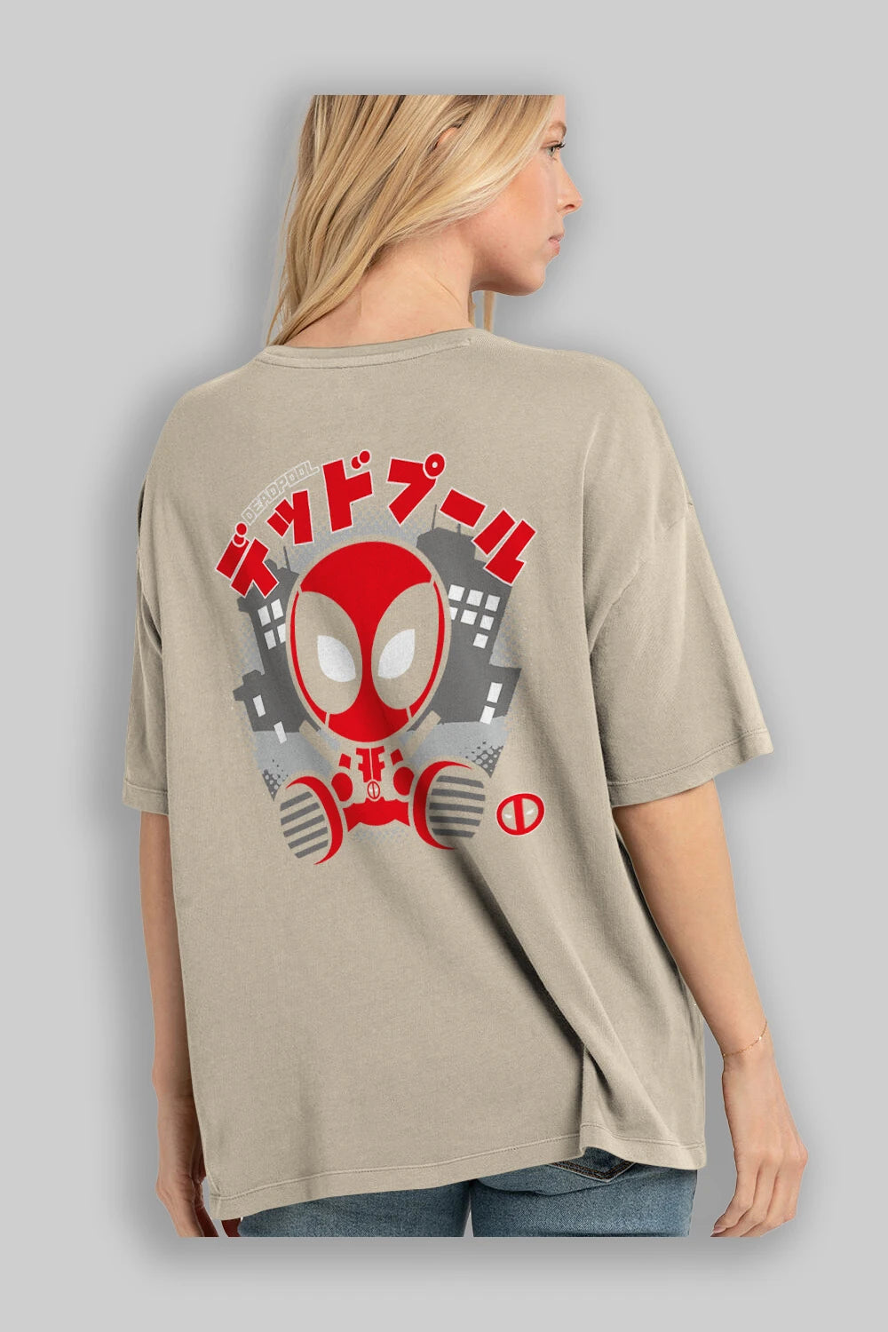 Deadpool (15) Arka Baskılı Oversize t-shirt Erkek Kadın Unisex %100 Pamuk Bisiklet Yaka tişort