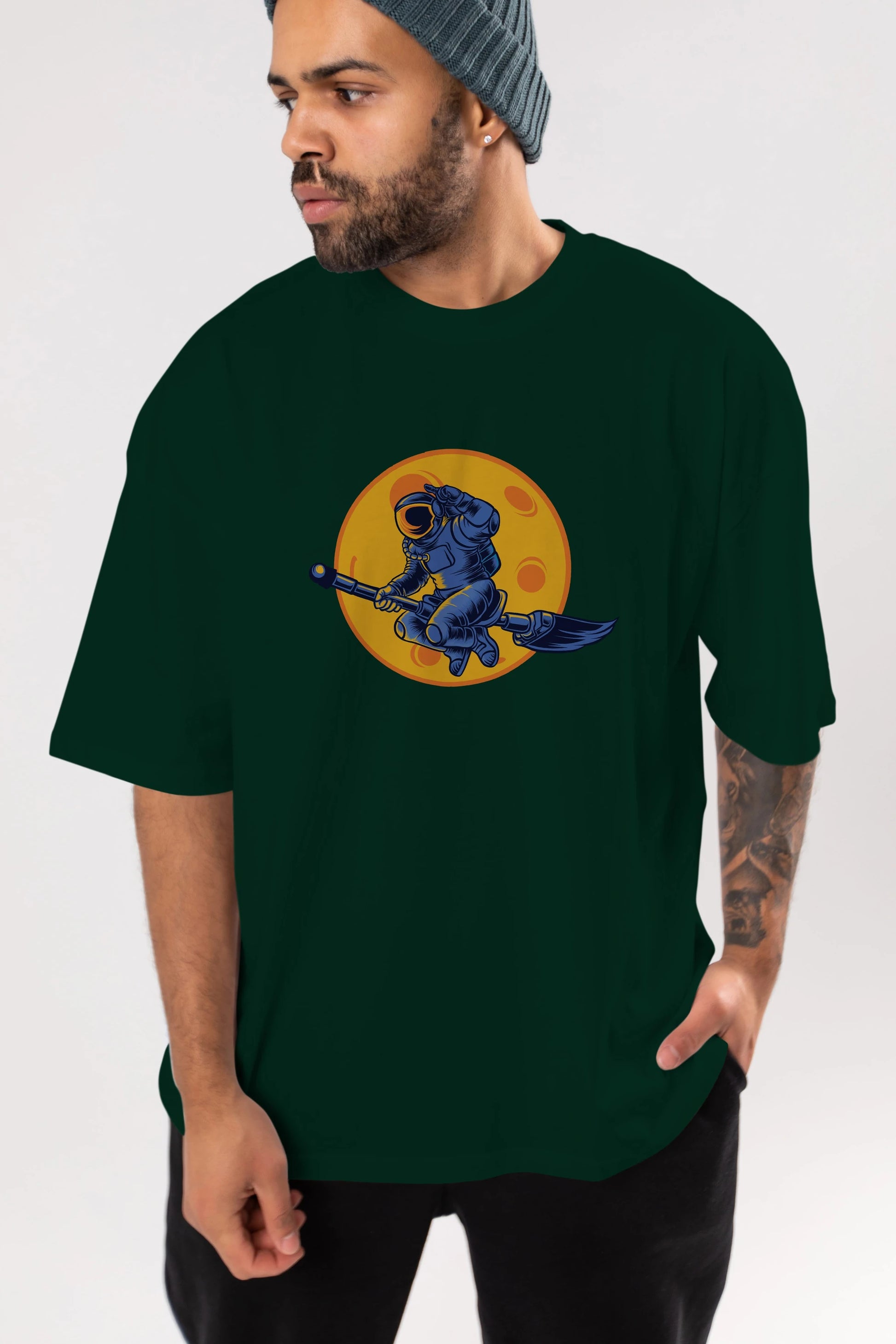 Space Witch Ön Baskılı Oversize t-shirt Erkek Kadın Unisex