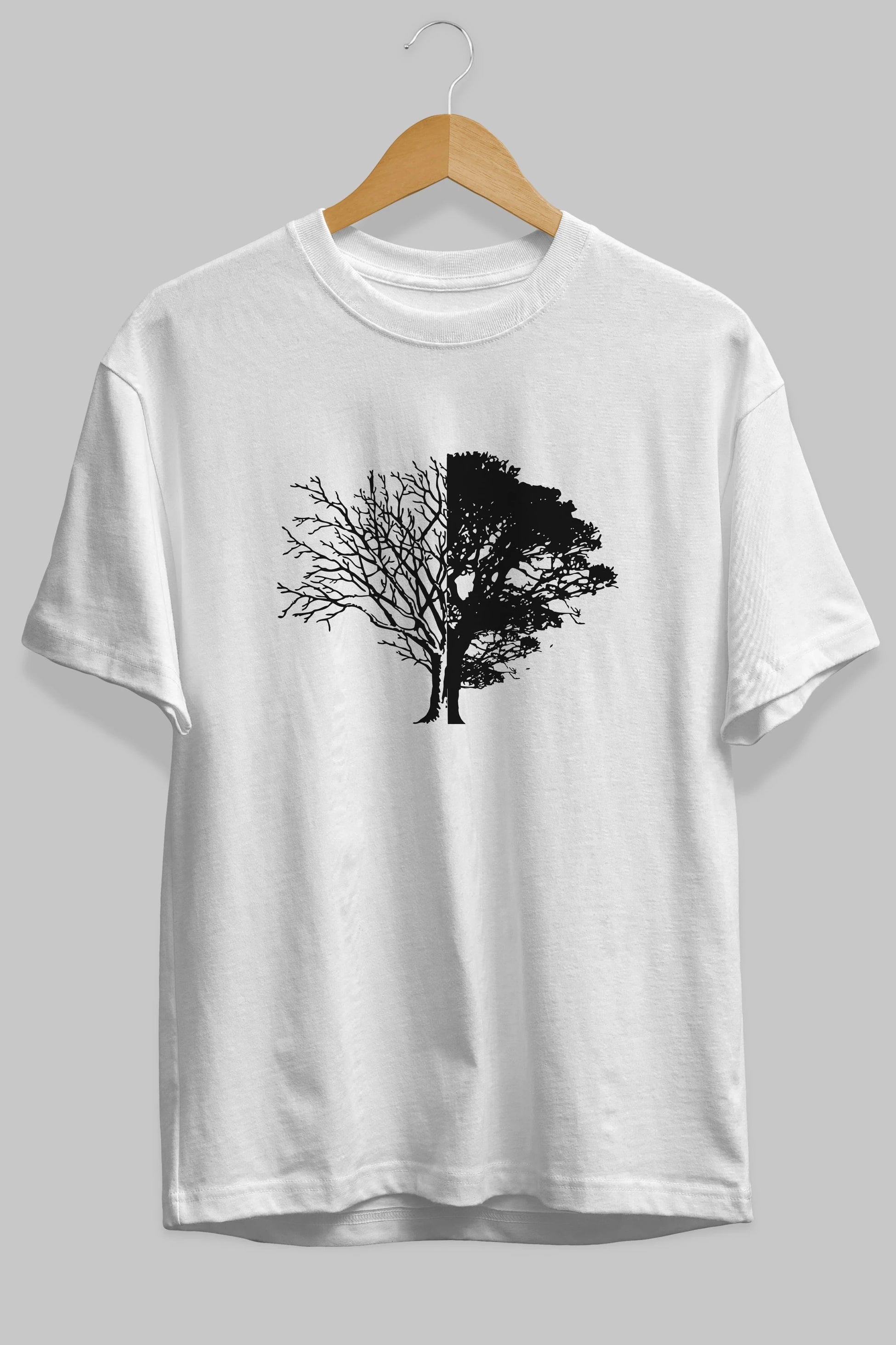 Life And Death Ön Baskılı Oversize t-shirt %100 pamuk Erkek Kadın Unisex