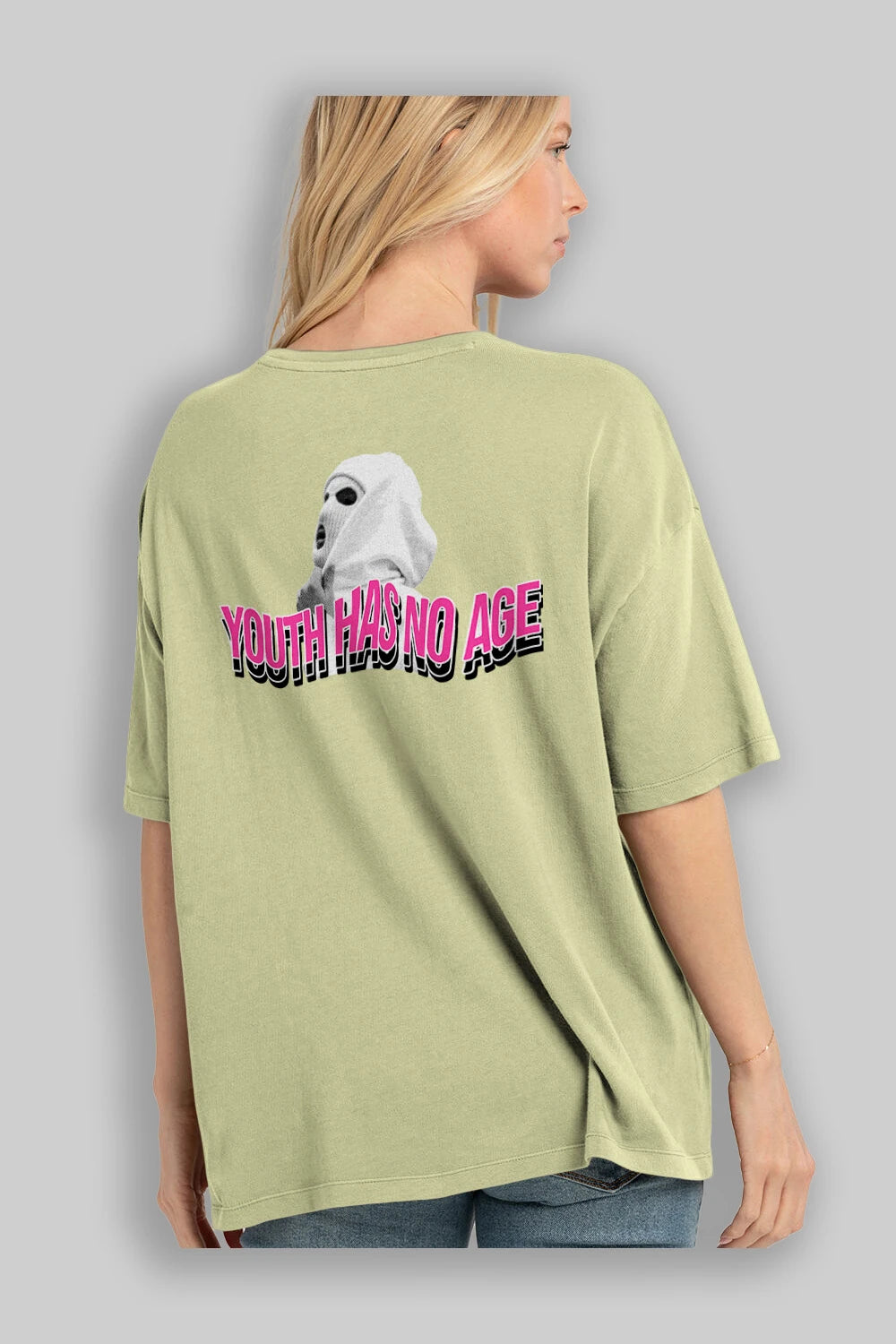 Youth Has No Age Arka Baskılı Oversize t-shirt Erkek Kadın Unisex