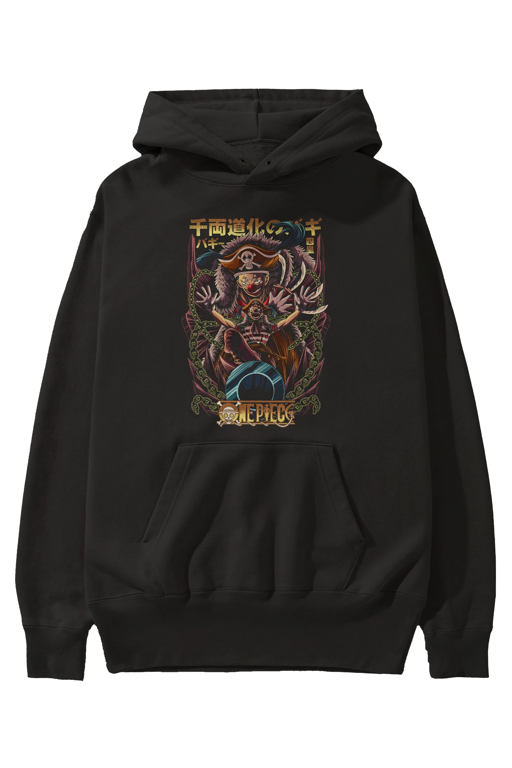 ONE PIECE (5) Anime Ön Baskılı Hoodie Oversize Kapüşonlu Sweatshirt Erkek Kadın Unisex