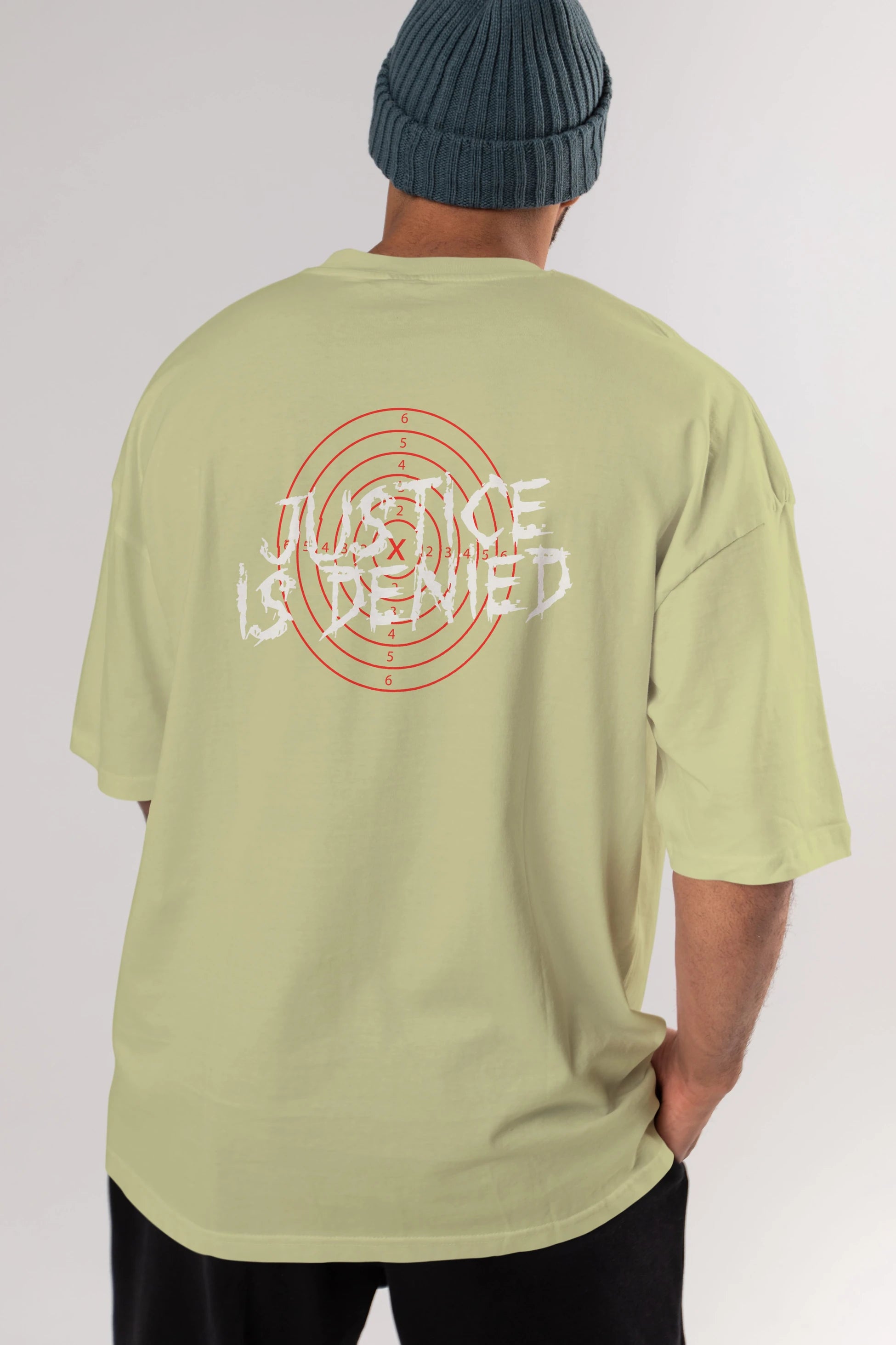 Justice is Denied Arka Baskılı Oversize t-shirt Erkek Kadın Unisex