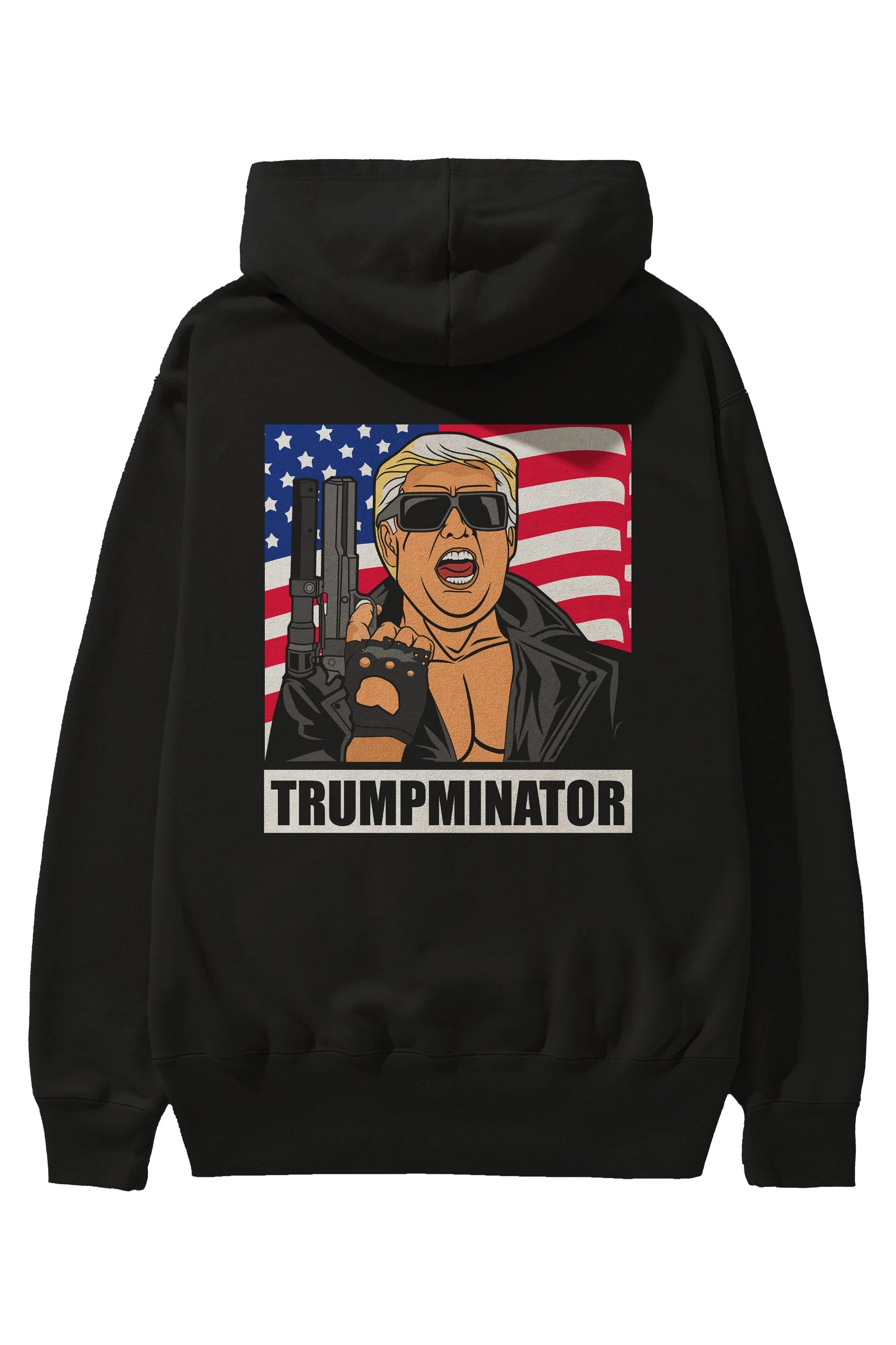 Trumpminator Arka Baskılı Hoodie Oversize Kapüşonlu Sweatshirt Erkek Kadın Unisex