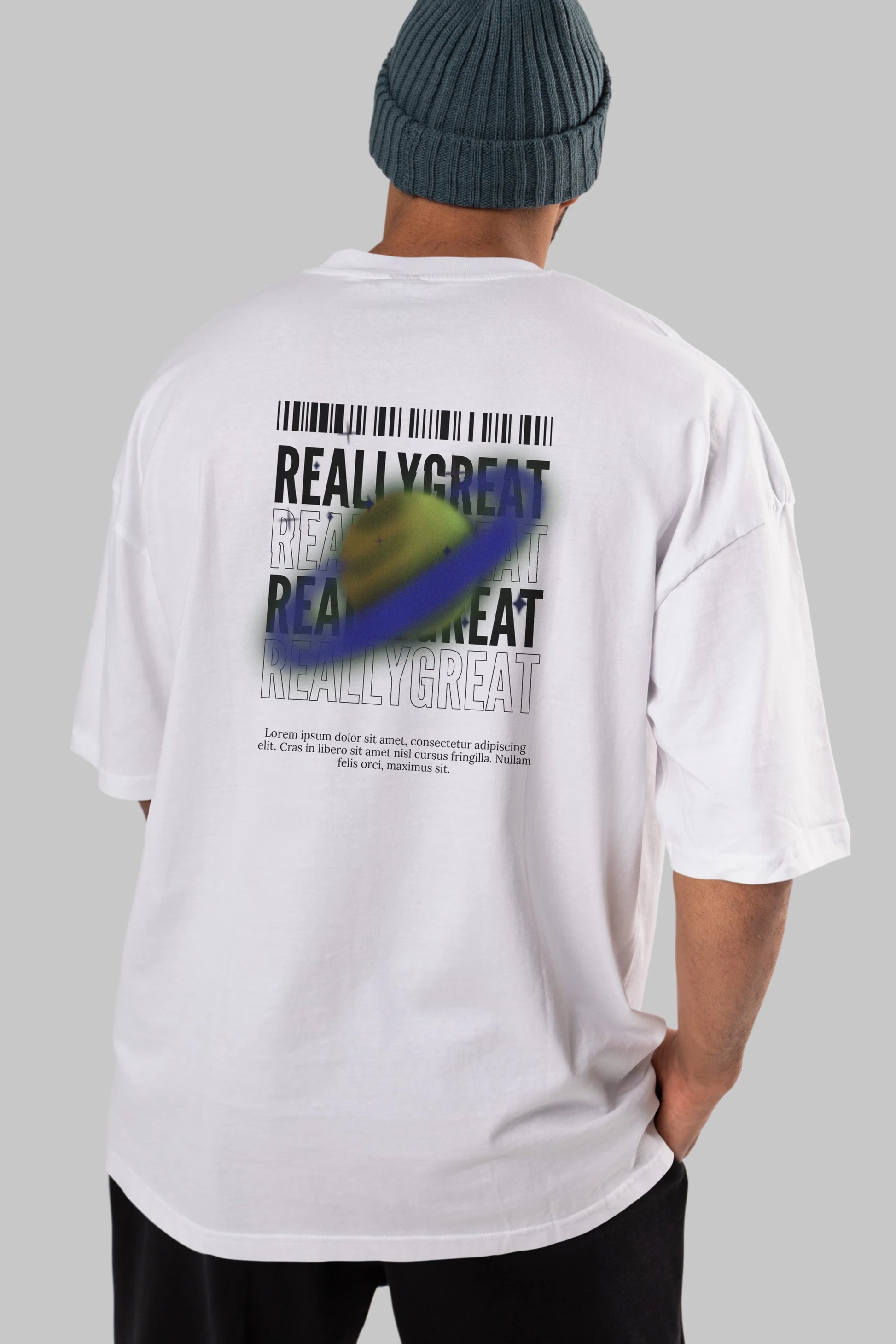 Really Great 2 Yazılı Arka Baskılı Oversize t-shirt Erkek Kadın Unisex
