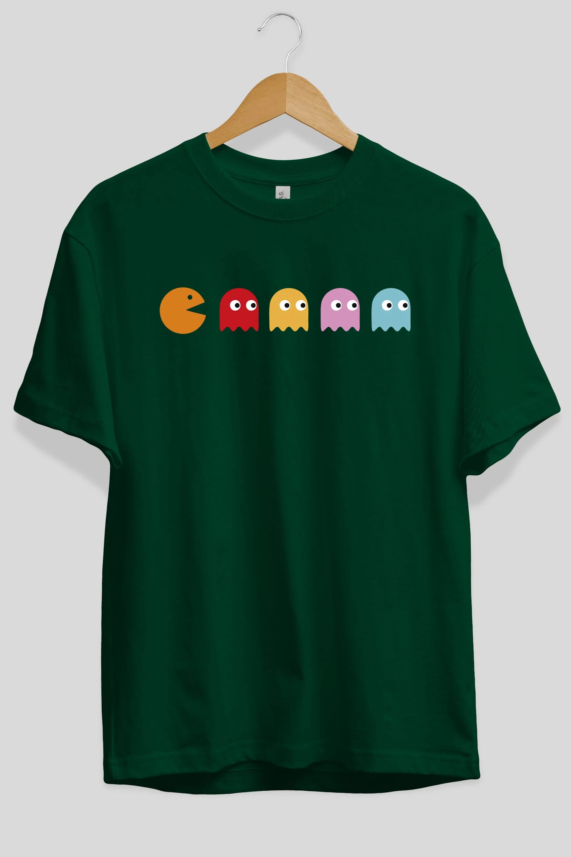 Pac-Man game Ön Baskılı Oversize t-shirt %100 pamuk Erkek Kadın Unisex
