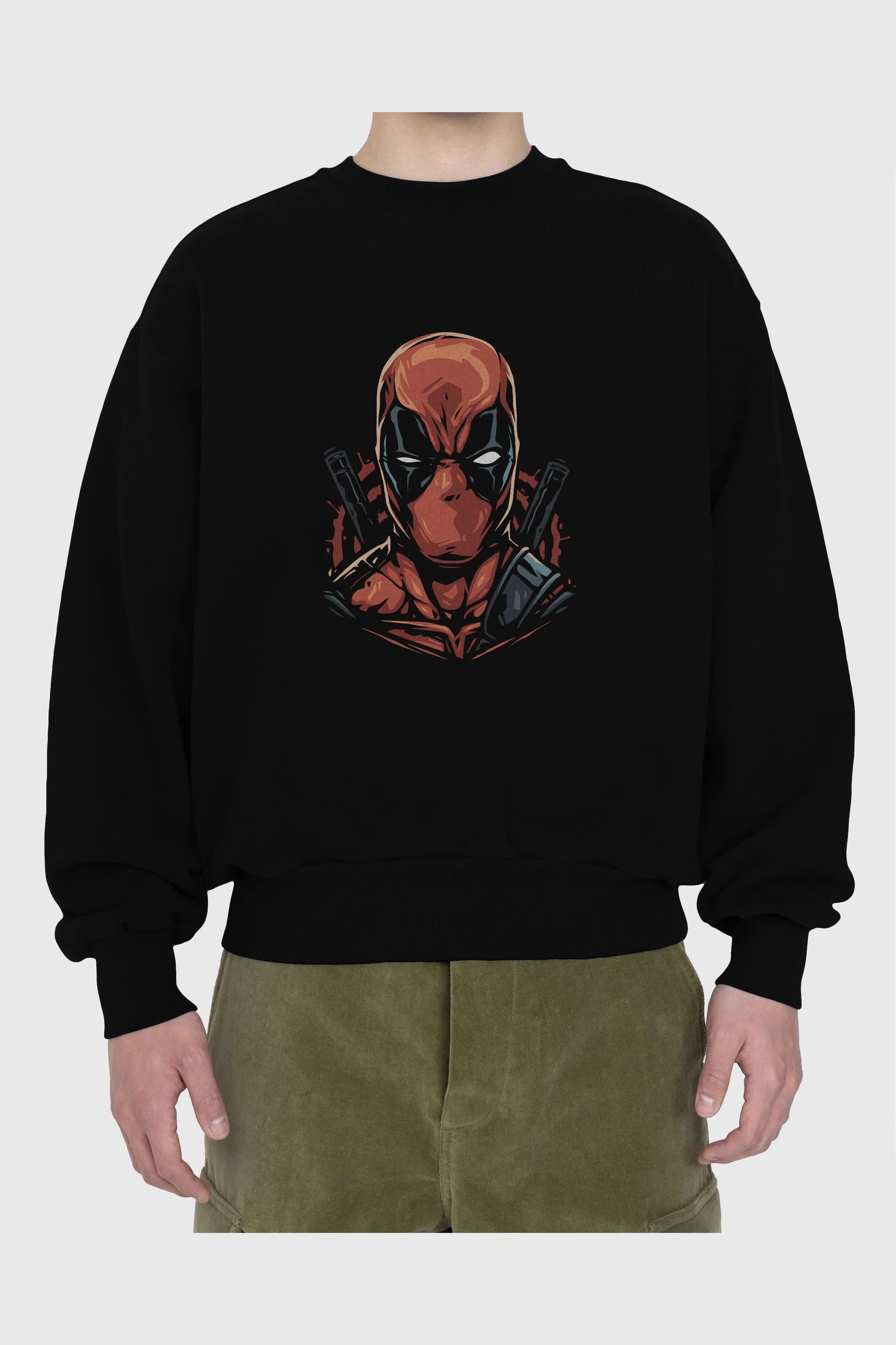 Deadpool (10) Ön Baskılı Oversize Sweatshirt Erkek Kadın Unisex
