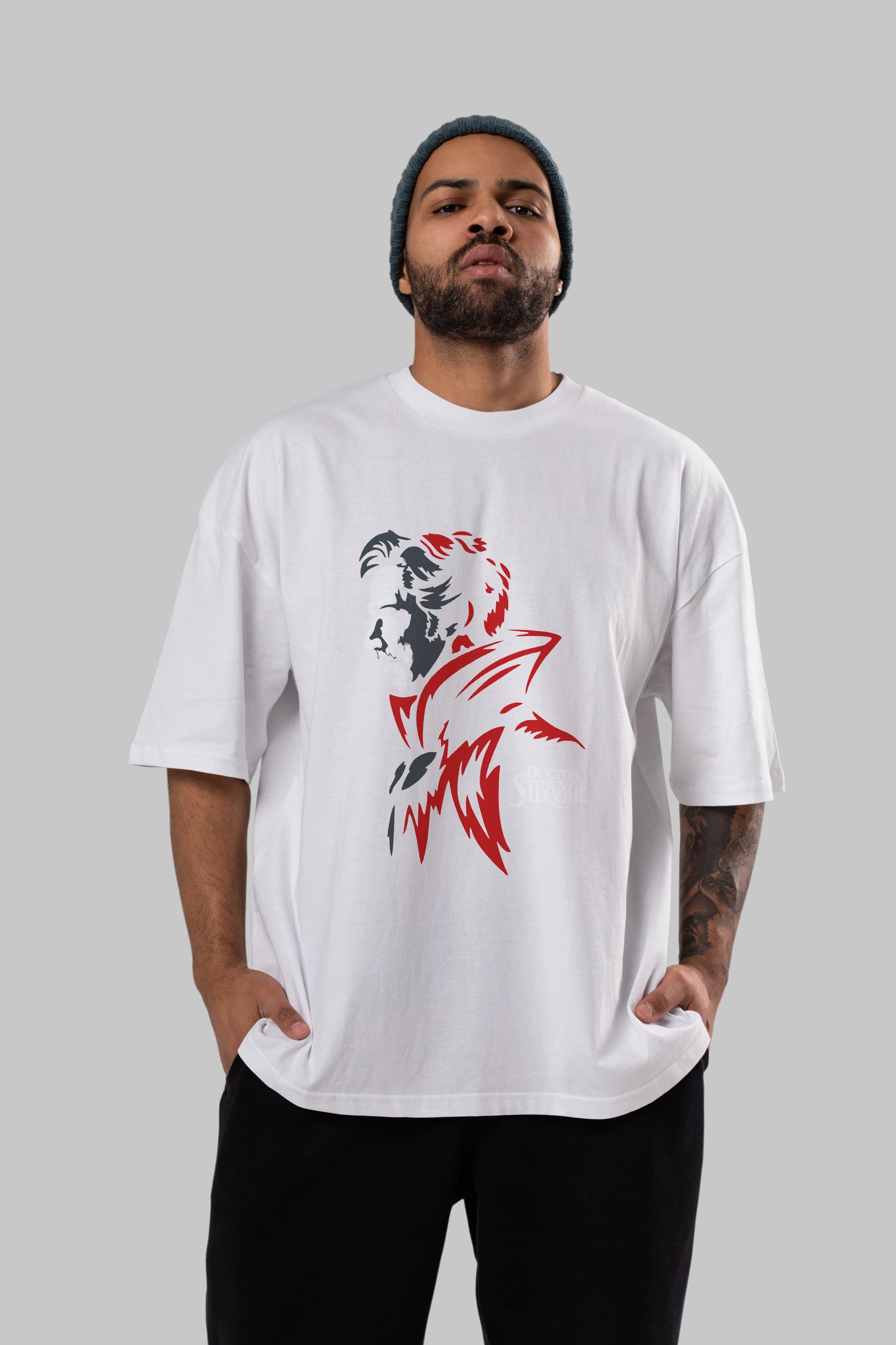 Doctor Strange (2) Ön Baskılı Oversize t-shirt Erkek Kadın Unisex %100 Pamuk Bisiklet Yaka tişort