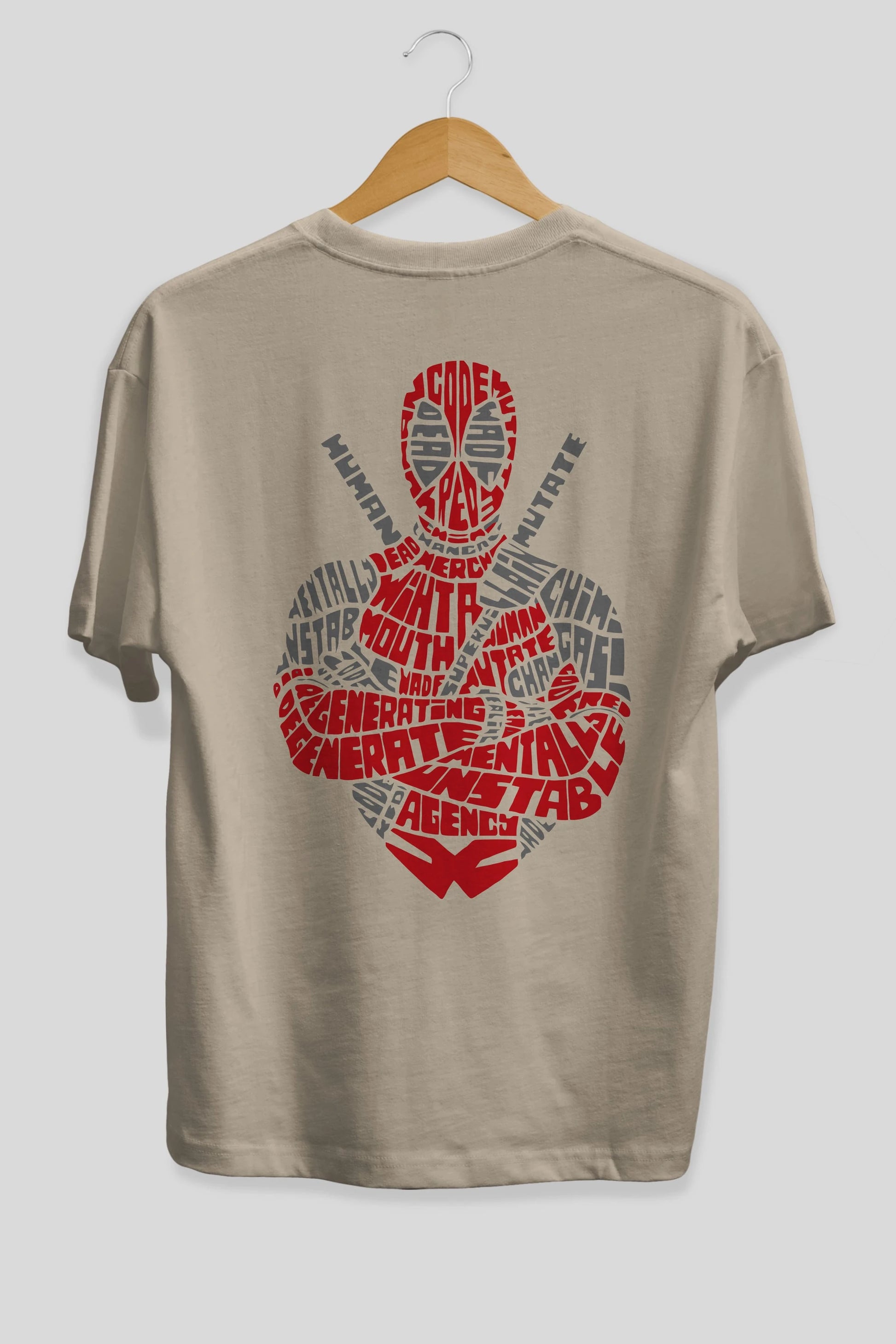 Deadpool (16) Arka Baskılı Oversize t-shirt Erkek Kadın Unisex %100 Pamuk Bisiklet Yaka tişort