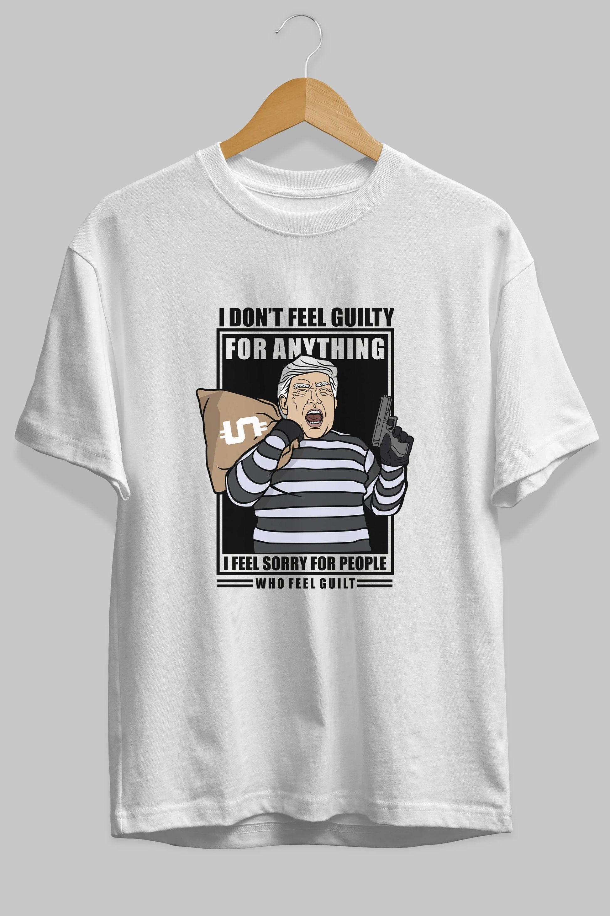 Criminal Trump Ön Baskılı Oversize t-shirt Erkek Kadın Unisex %100 Pamuk tişort