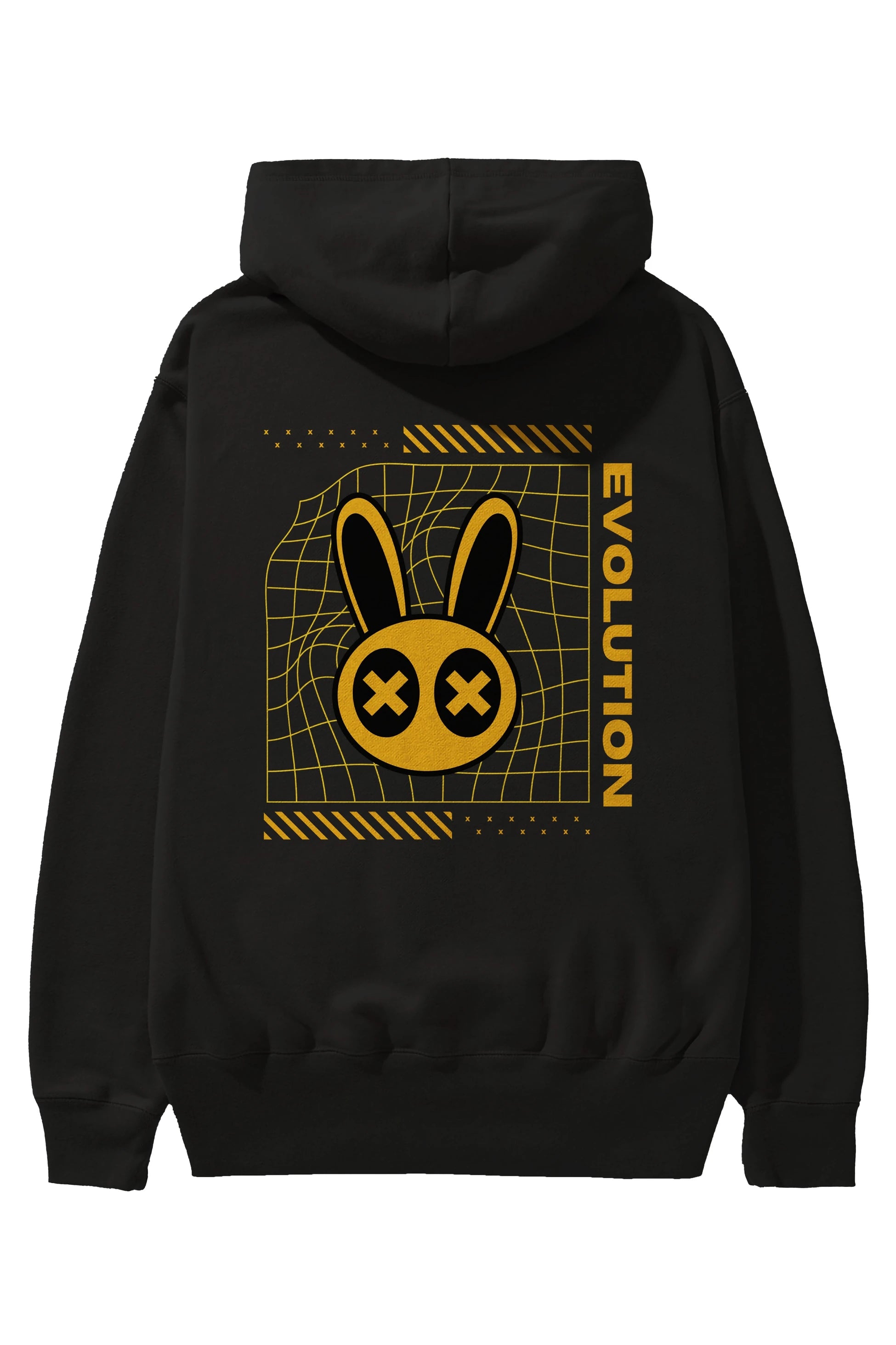 Evolution Yazılı Arka Baskılı Oversize Hoodie Kapüşonlu Sweatshirt Erkek Kadın Unisex