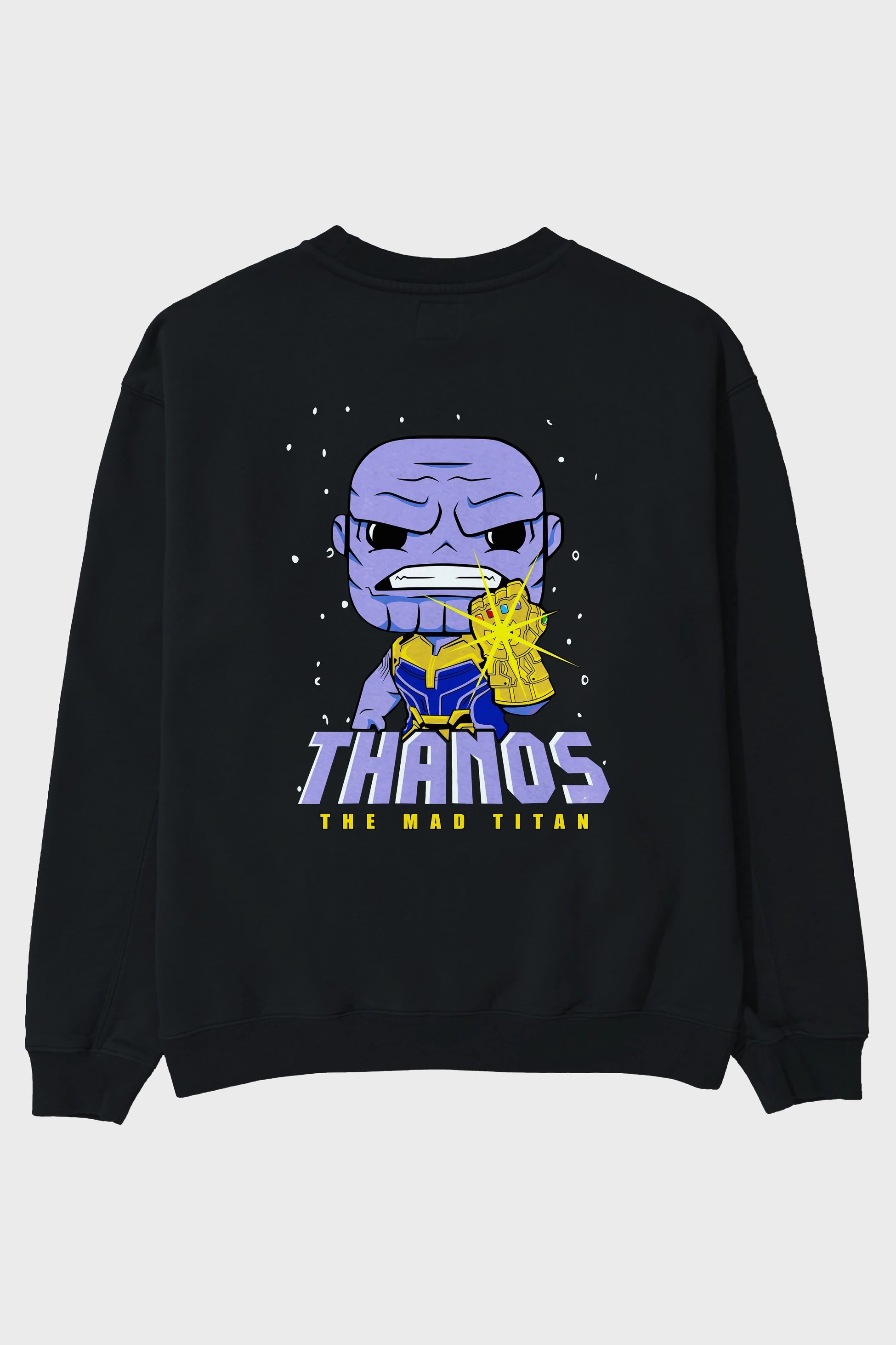 Thanos (1) Arka Baskılı Oversize Sweatshirt Erkek Kadın Unisex