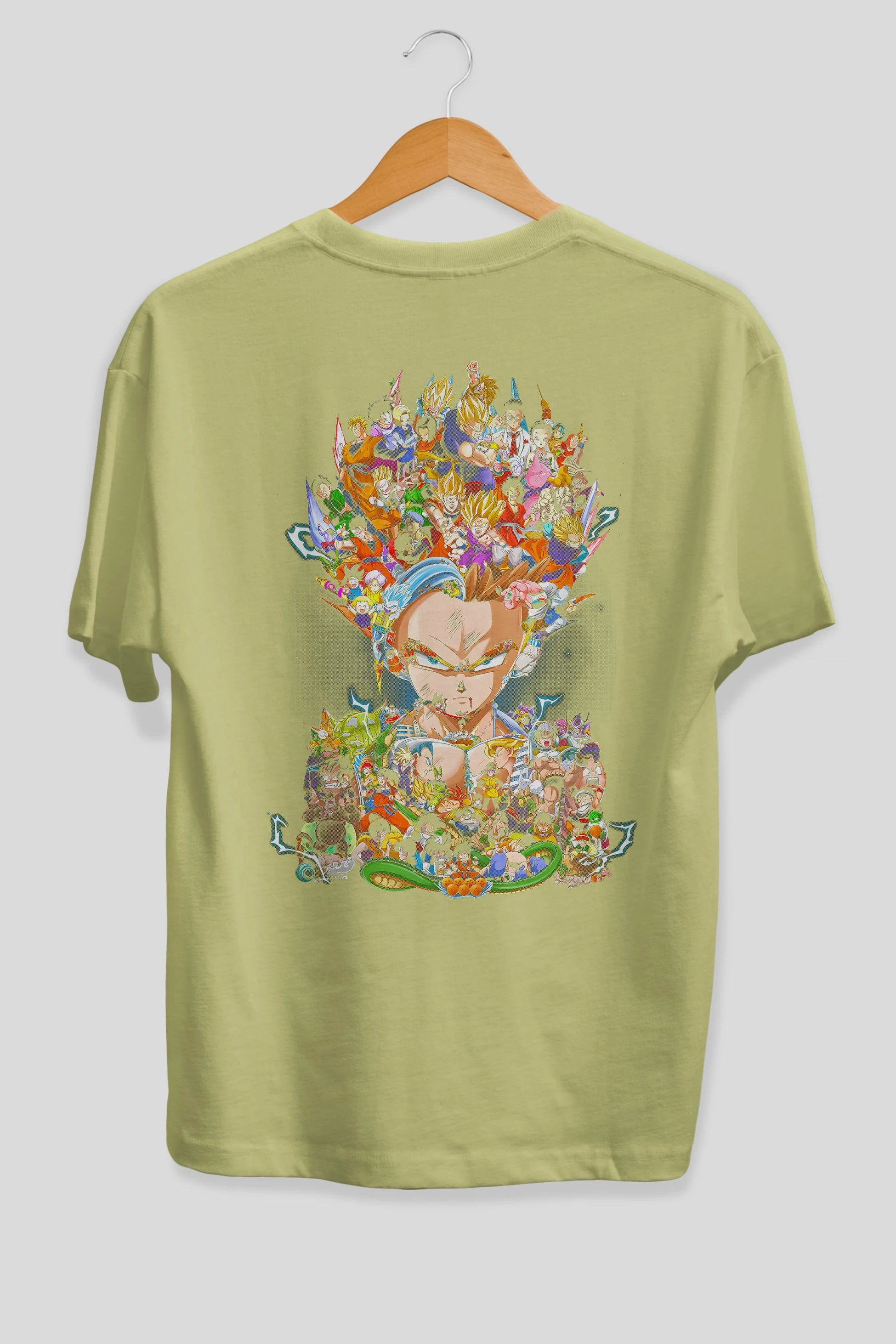 DRAGON BALL ART (2) Anime Arka Baskılı Oversize t-shirt Erkek Kadın Unisex