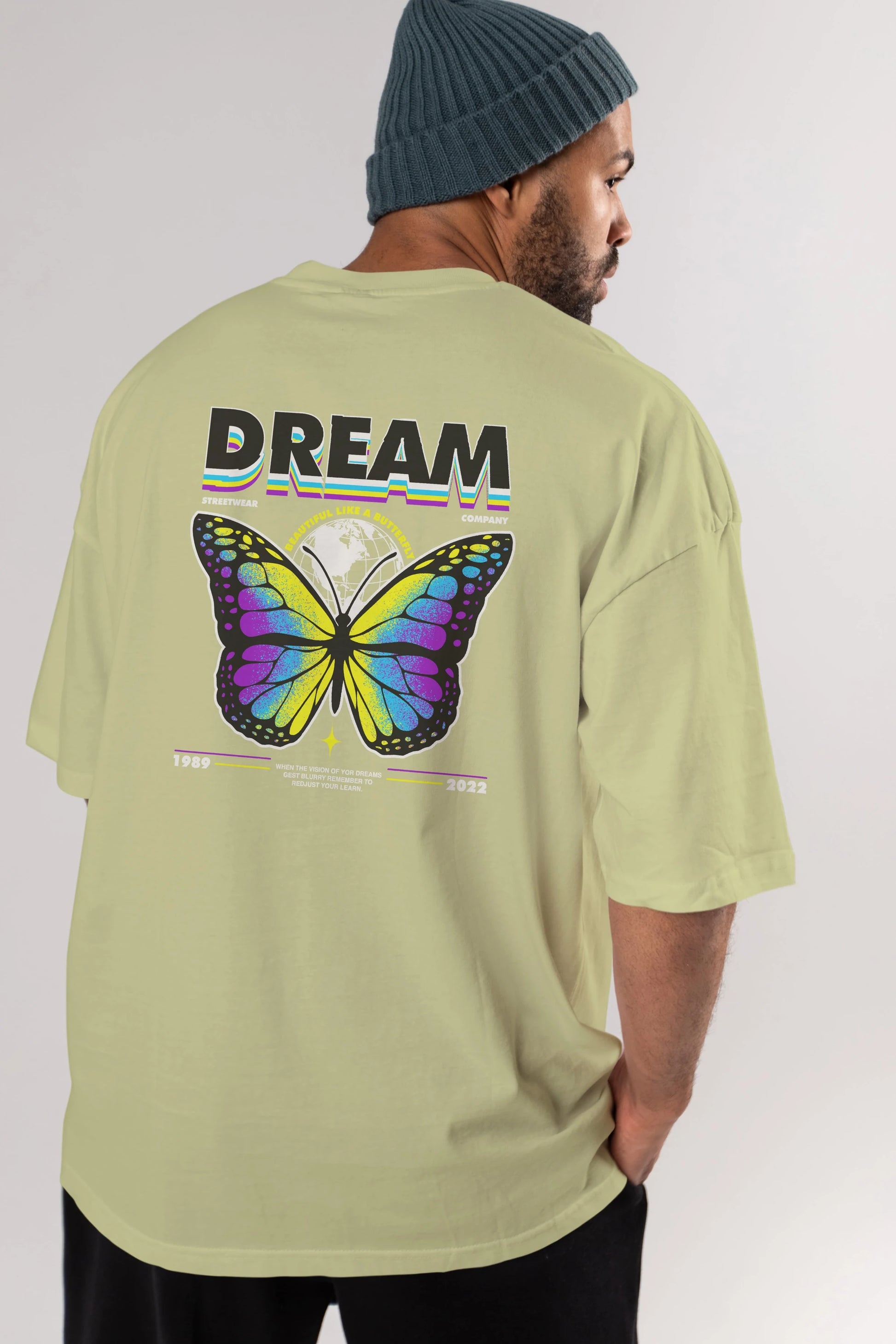 Dream Company Arka Baskılı Oversize t-shirt Erkek Kadın Unisex