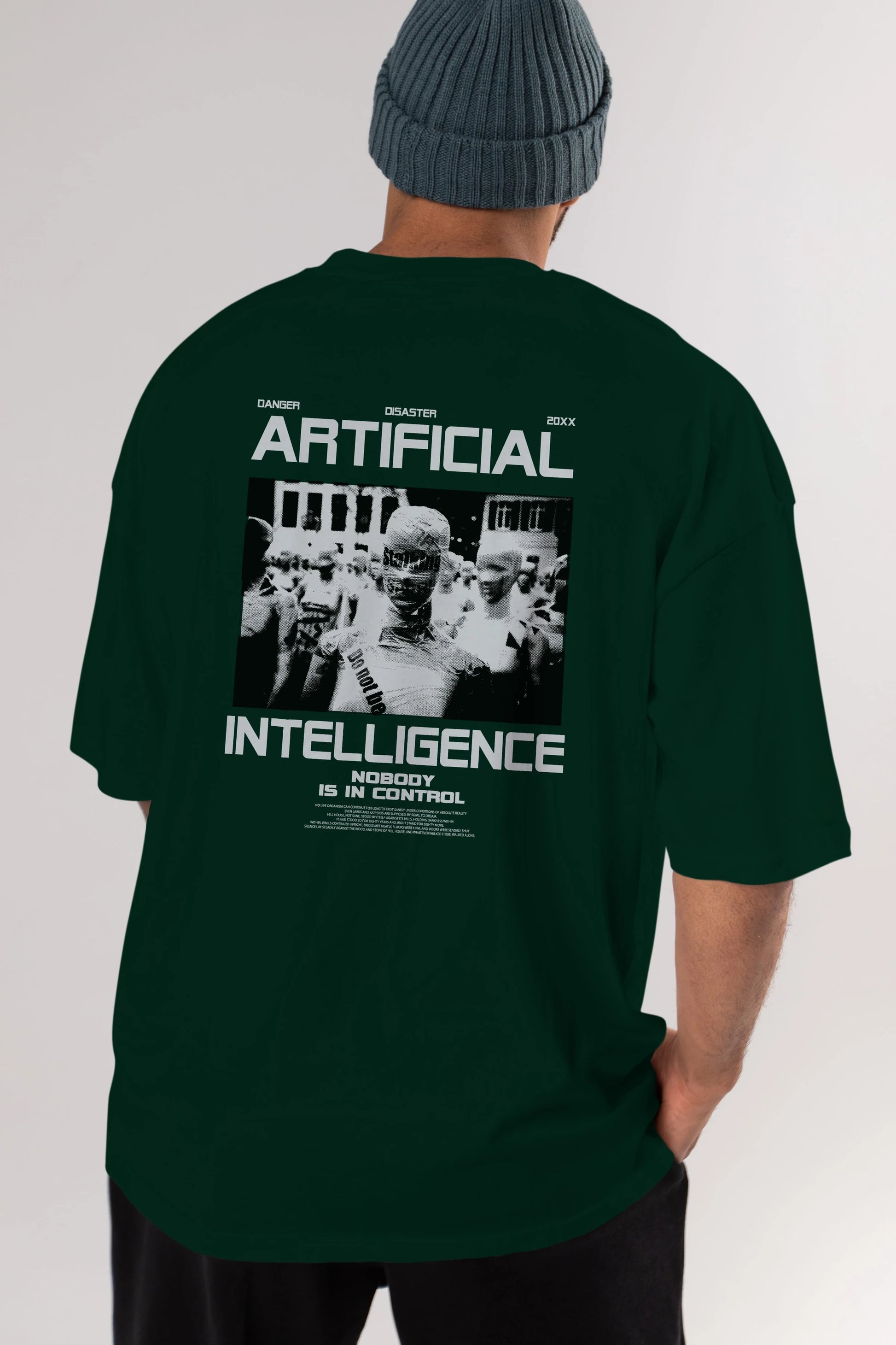 Artificial Intelligence Arka Baskılı Oversize t-shirt Erkek Kadın Unisex