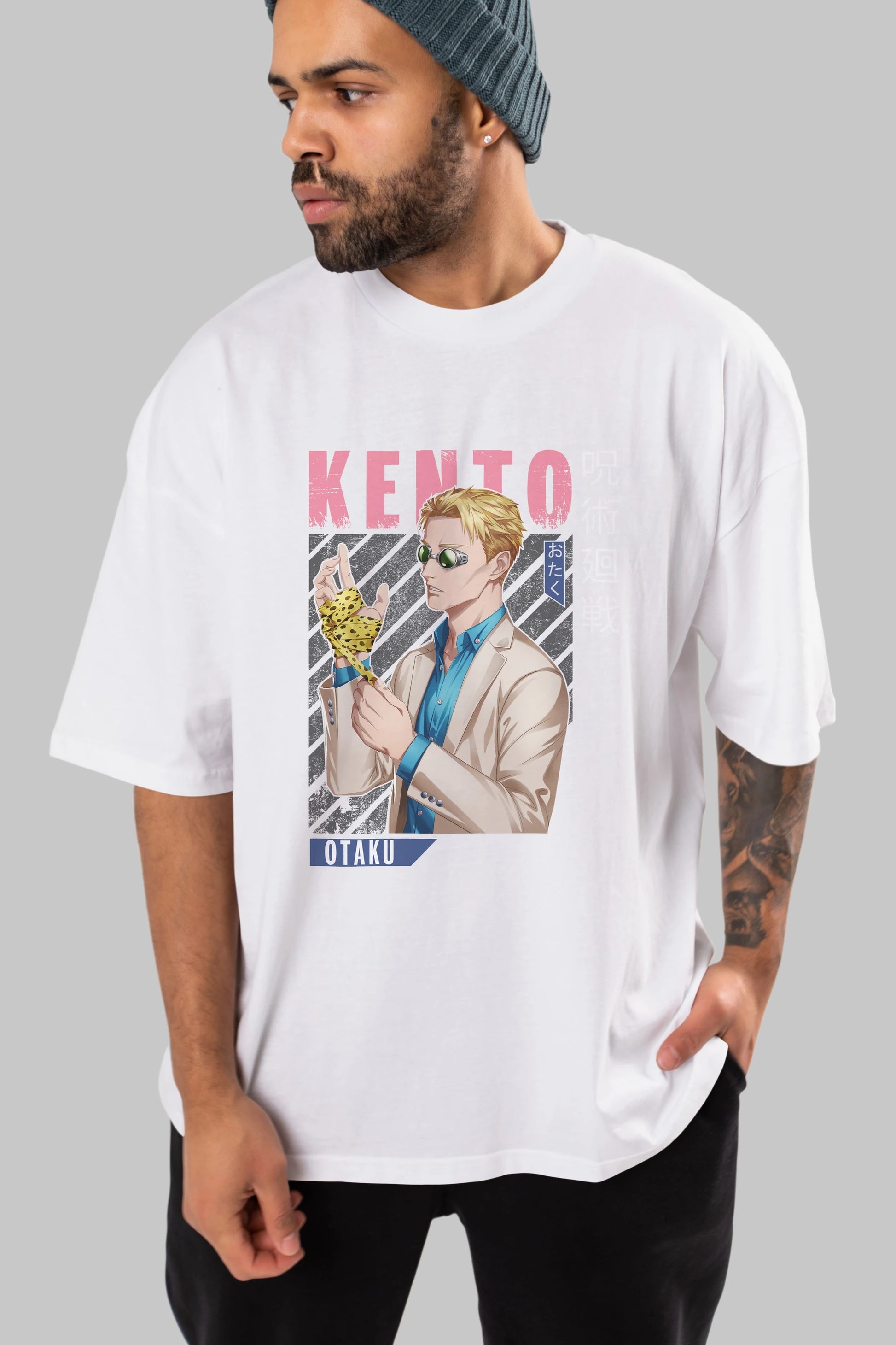 Kento Nanami Anime Ön Baskılı Oversize t-shirt %100 pamuk Erkek Kadın Unisex