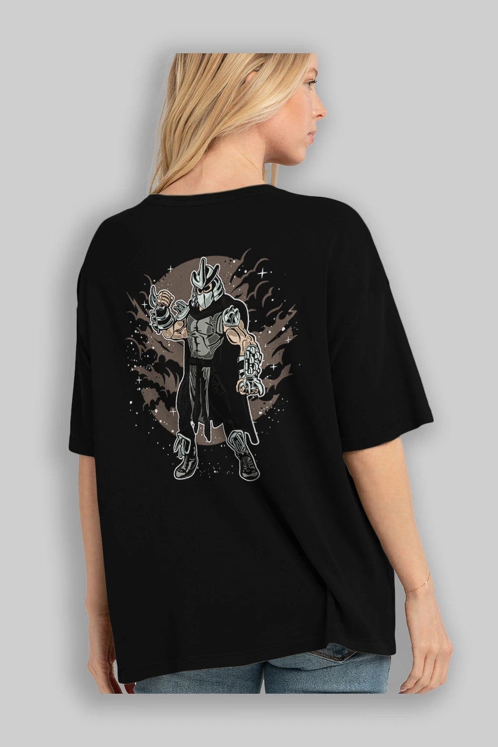 SHREDDER Arka Baskılı Oversize t-shirt Erkek Kadın Unisex %100 Pamuk