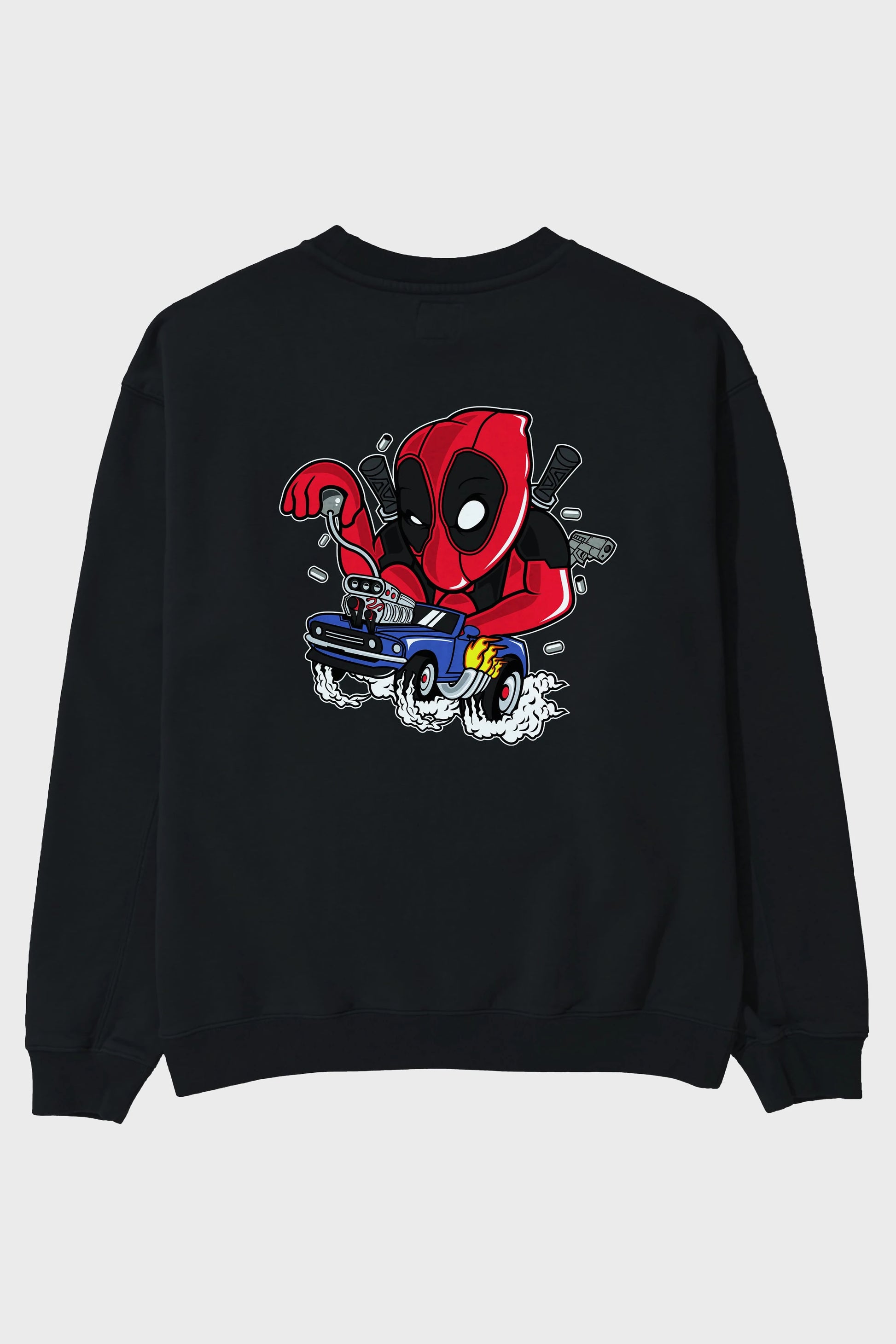 Deadpool (21) Arka Baskılı Oversize Sweatshirt Erkek Kadın Unisex