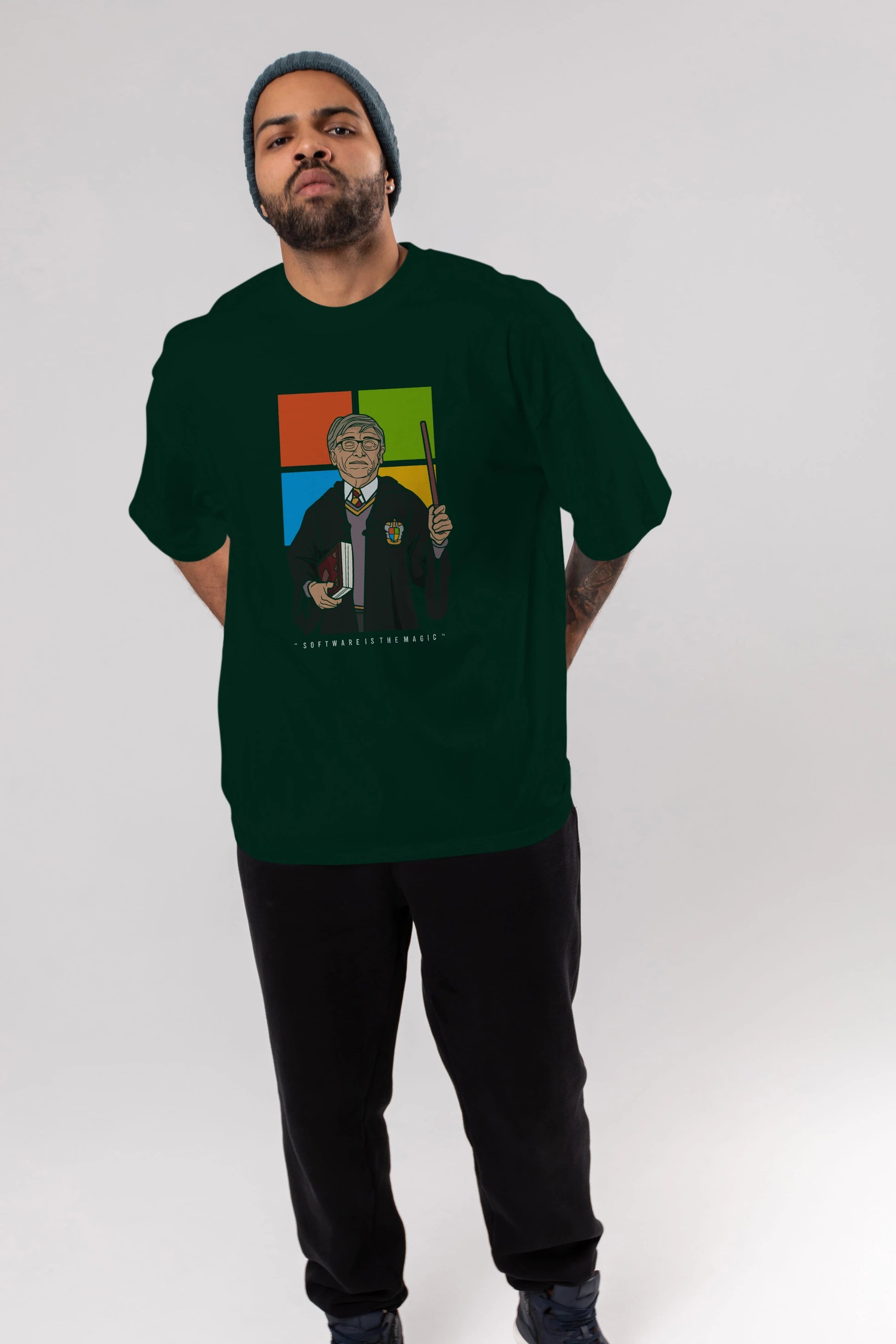 Harry Potter Gates Ön Baskılı Oversize t-shirt Erkek Kadın Unisex %100 Pamuk tişort