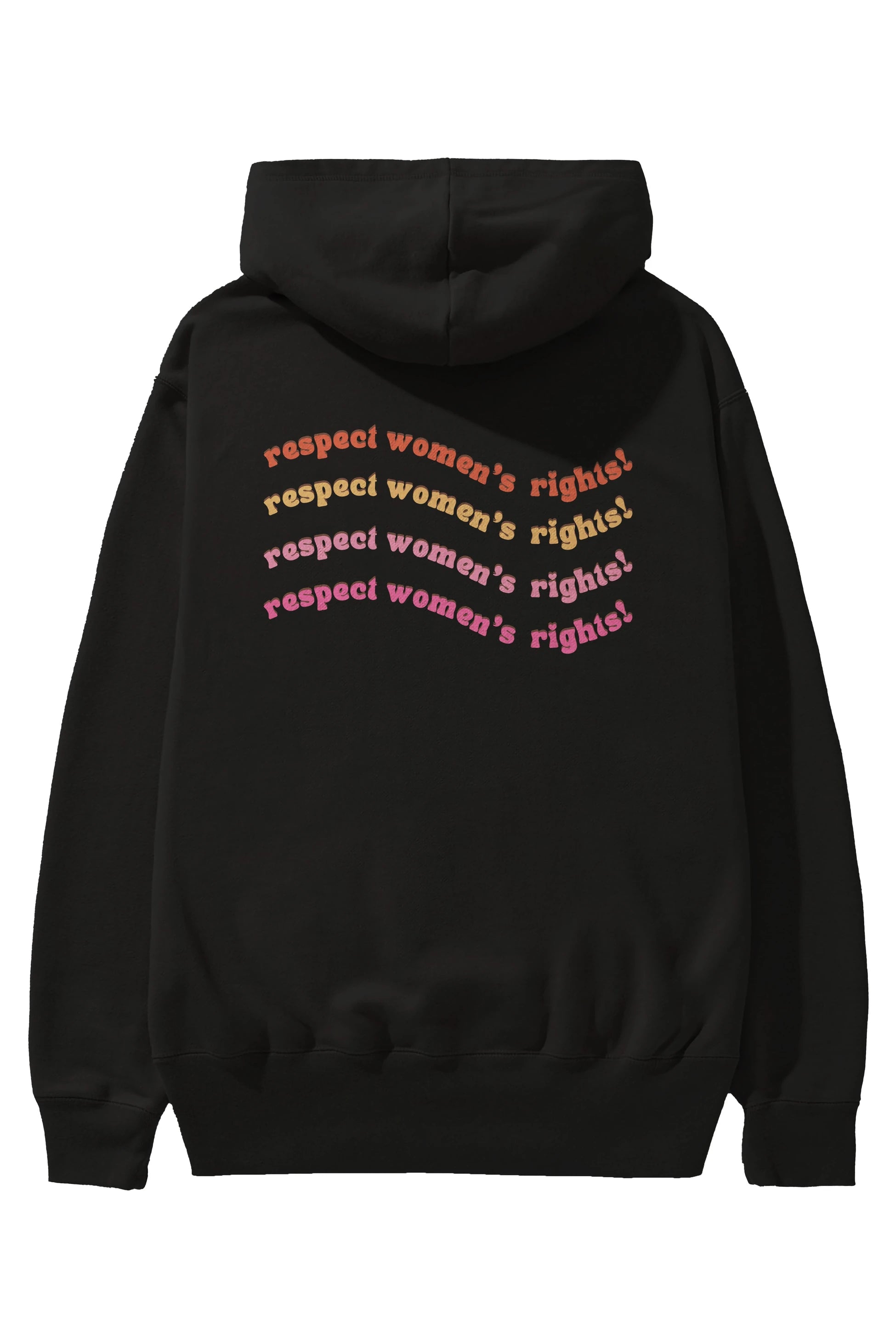 Respect Women Yazılı Arka Baskılı Oversize Hoodie Kapüşonlu Sweatshirt Erkek Kadın Unisex