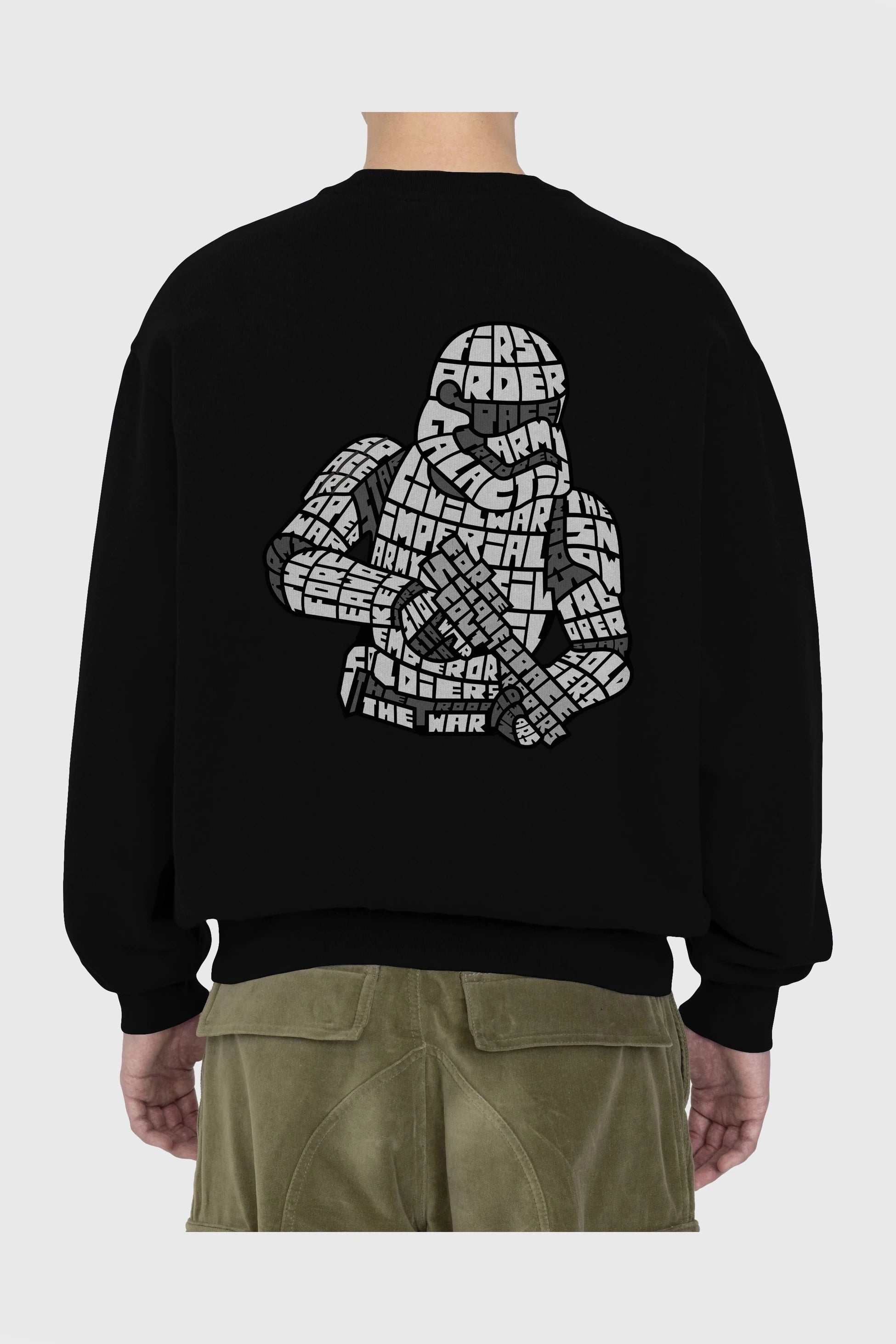 First Order Arka Baskılı Oversize Sweatshirt Erkek Kadın Unisex