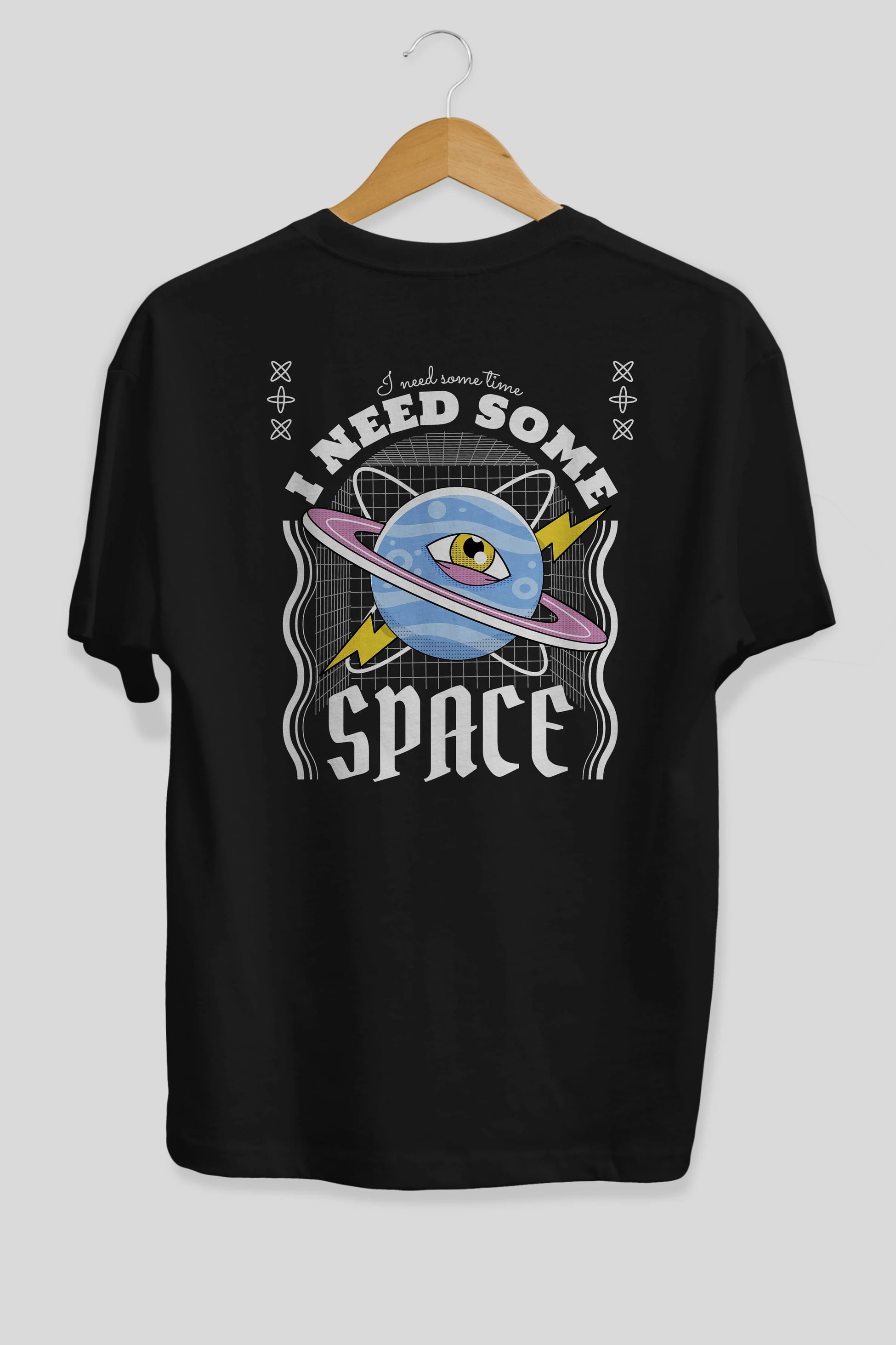 I Need Some Space Arka Baskılı Oversize t-shirt Erkek Kadın Unisex