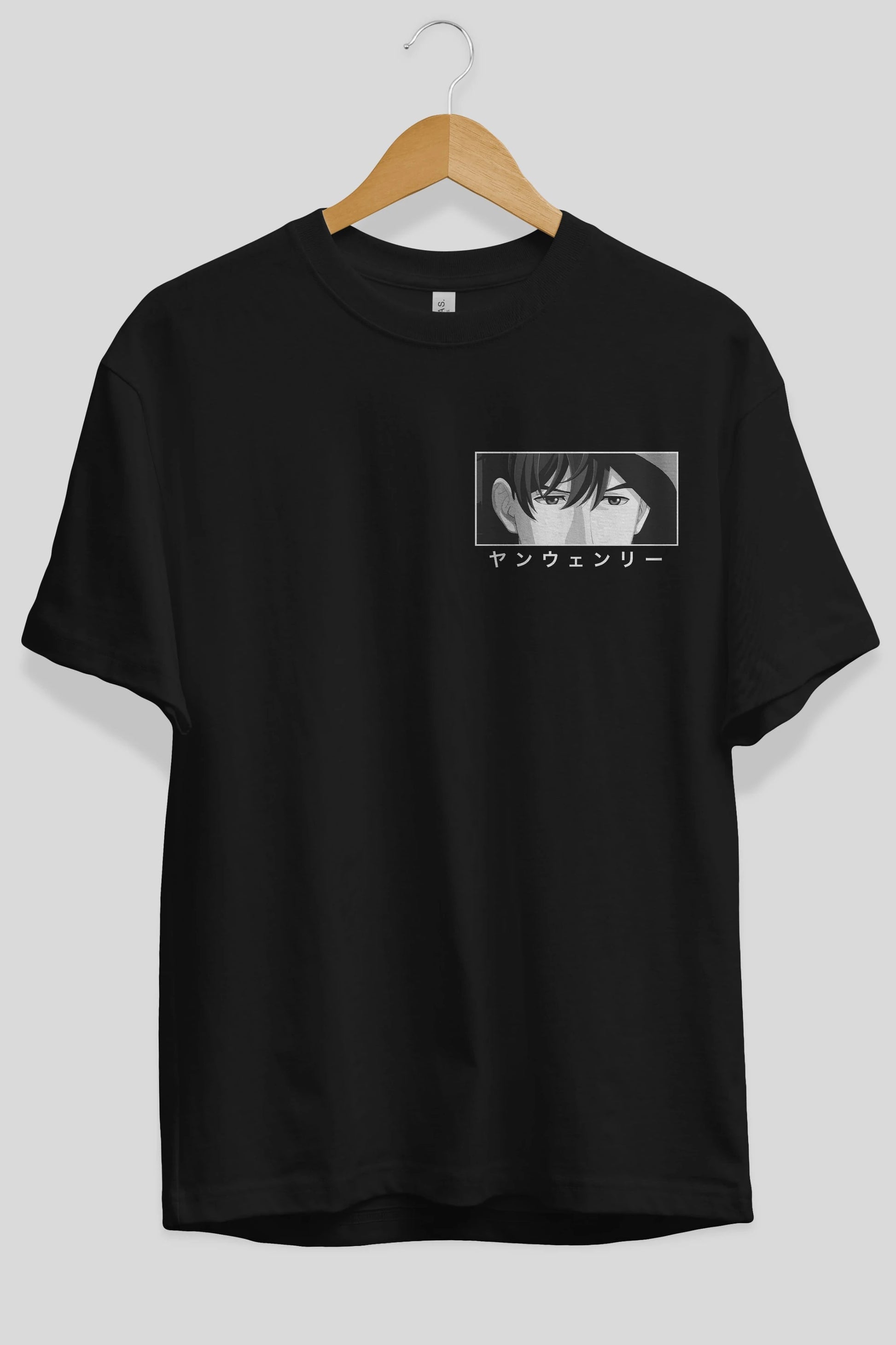 Wen-li Yang 1 Ön Sol Baskılı Oversize t-shirt Erkek Kadın Unisex %100 Pamuk Bisiklet Yaka tişort