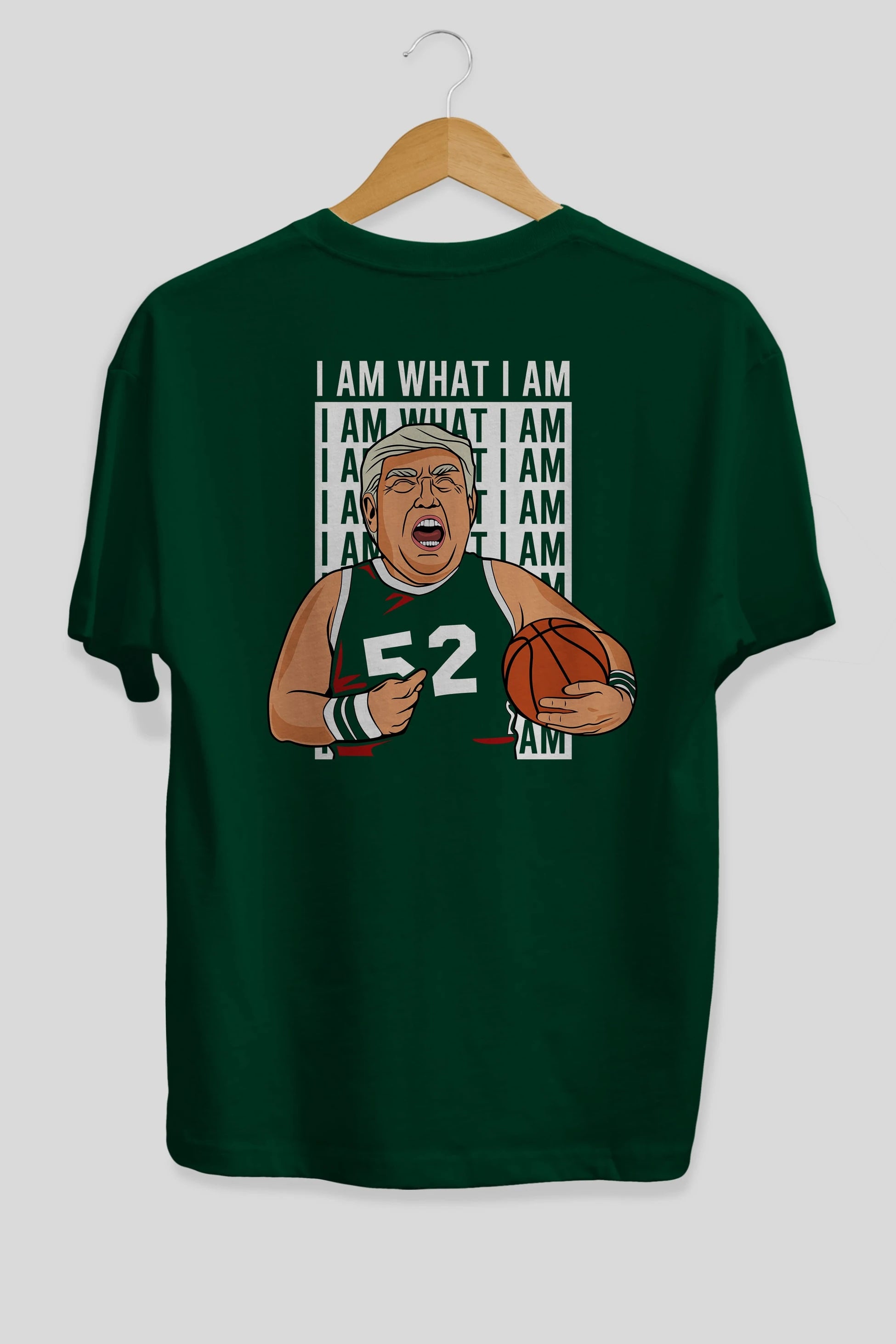 Trump Basketball Arka Baskılı Oversize t-shirt Erkek Kadın Unisex %100 Pamuk tişort