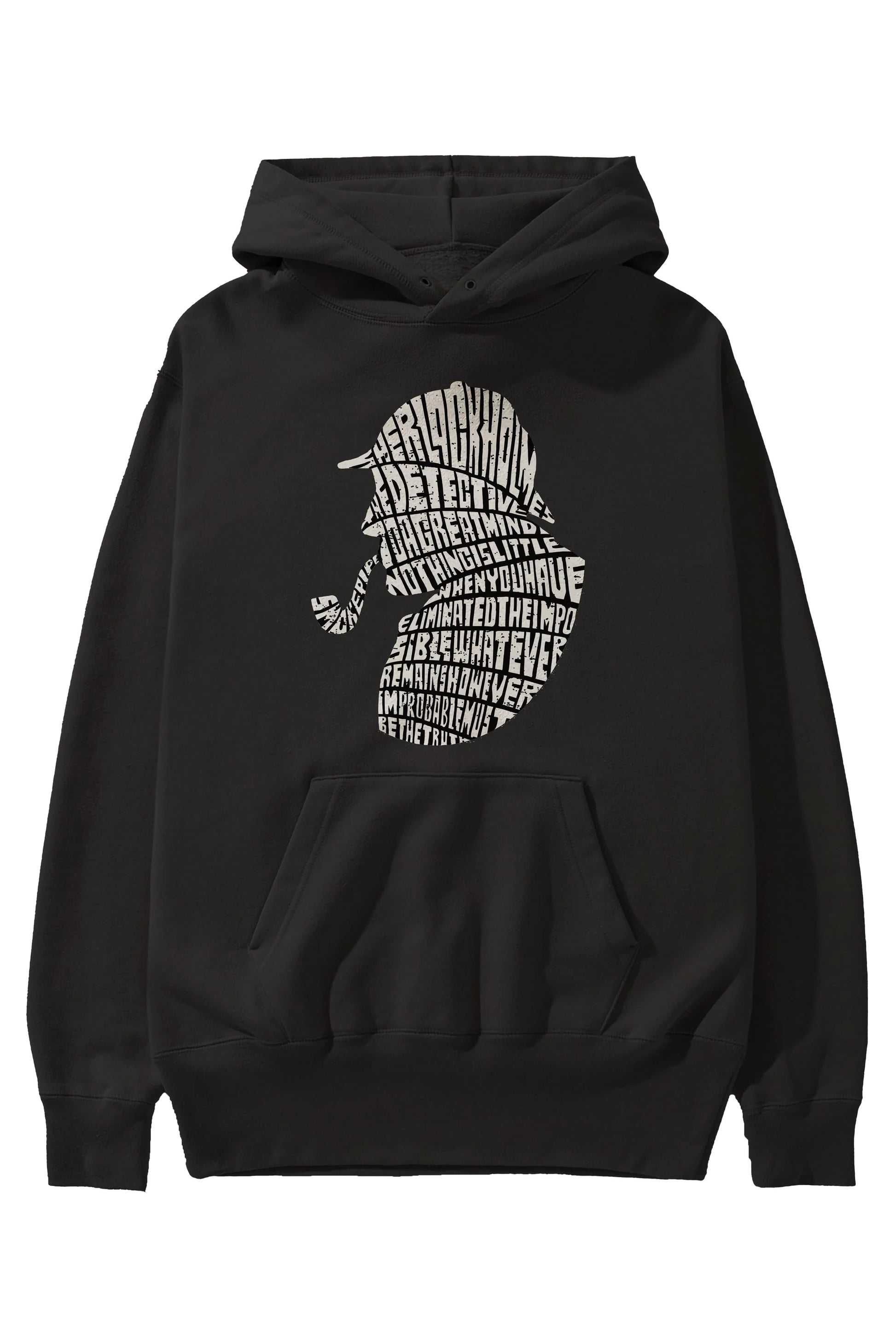 Holmes Ön Baskılı Hoodie Oversize Kapüşonlu Sweatshirt Erkek Kadın Unisex