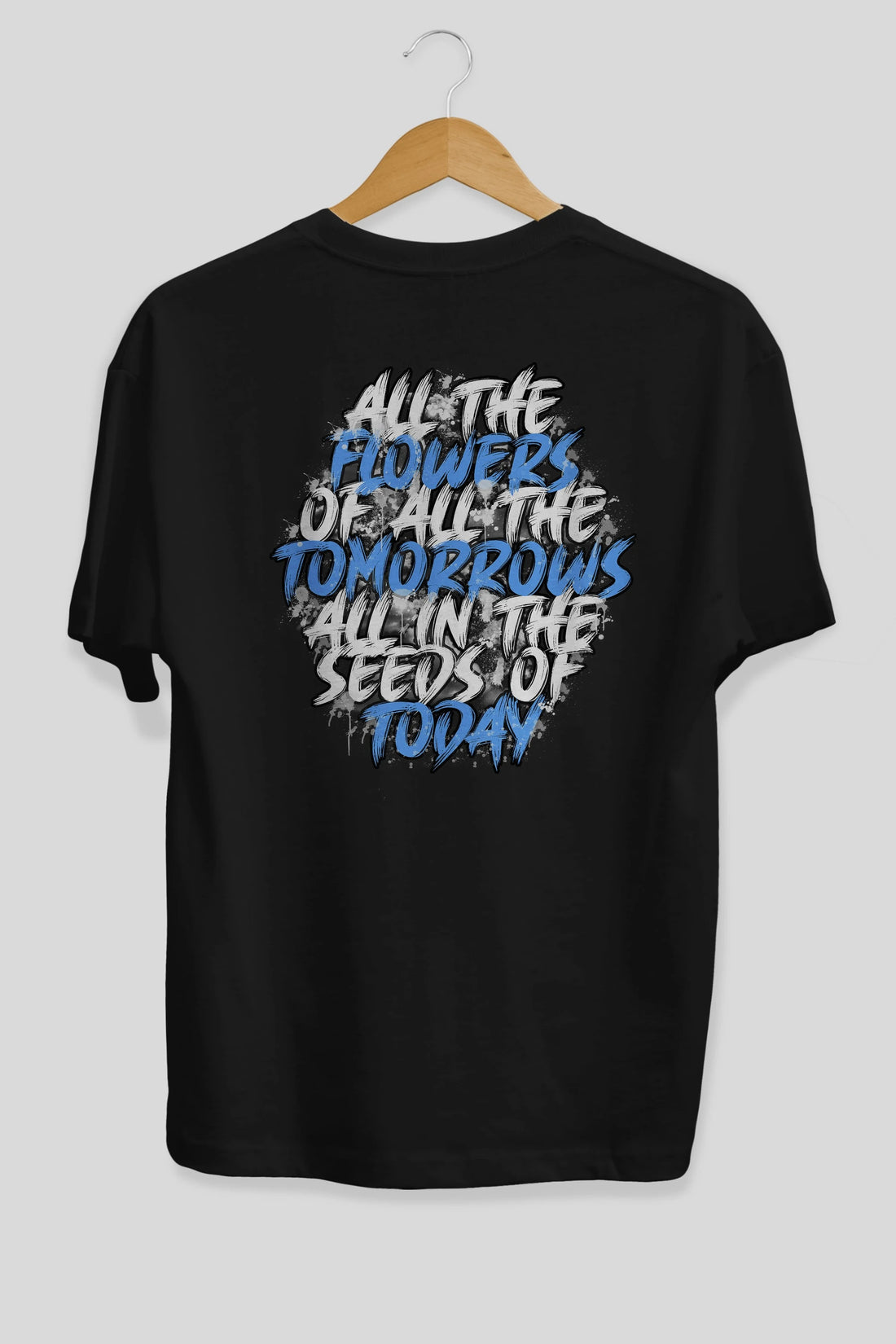All The Flowers Arka Baskılı Oversize t-shirt Erkek Kadın Unisex