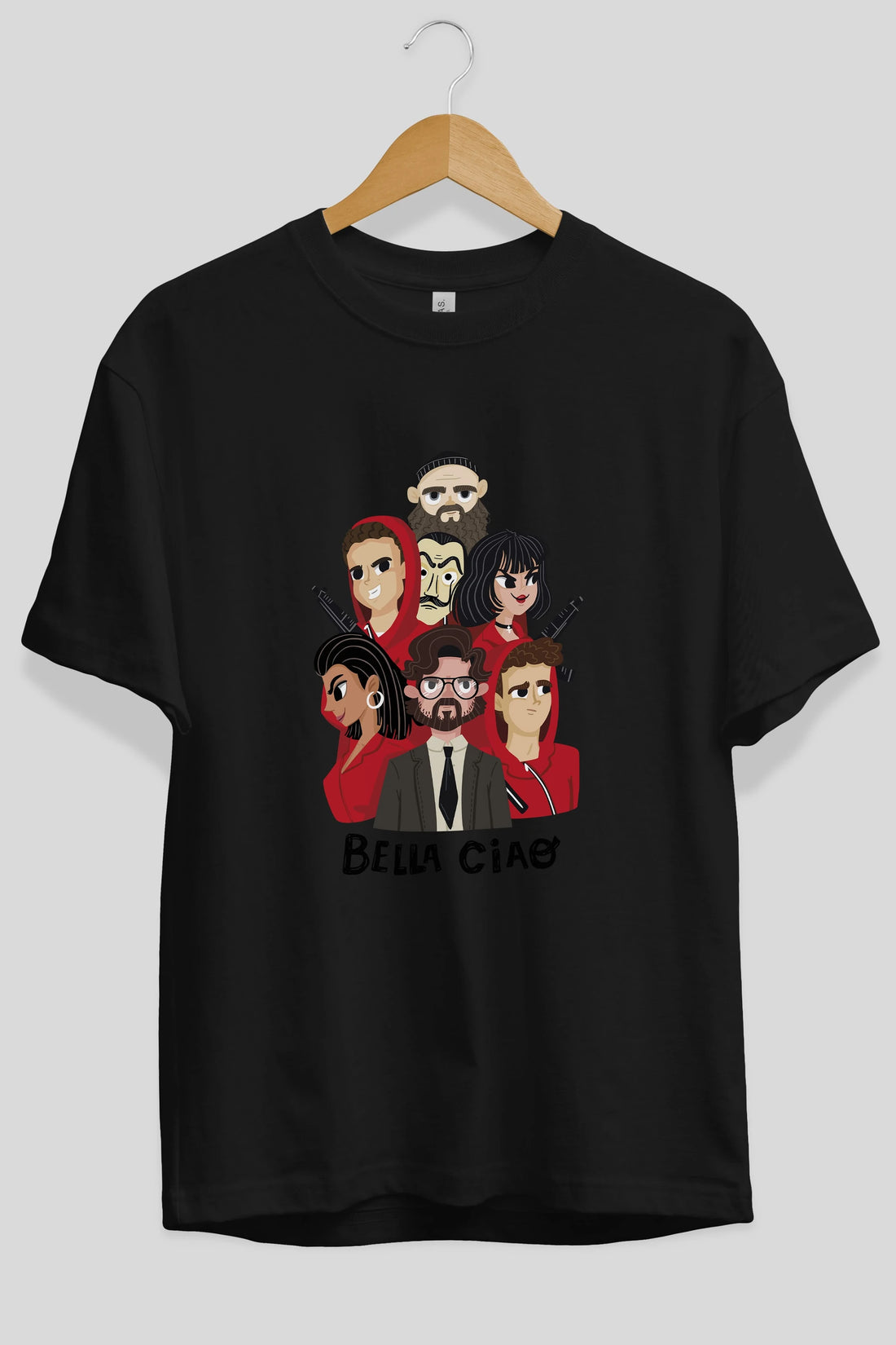 La Casa De Papel (13) Ön Baskılı Oversize t-shirt Erkek Kadın Unisex %100 Pamuk Bisiklet Yaka tişort