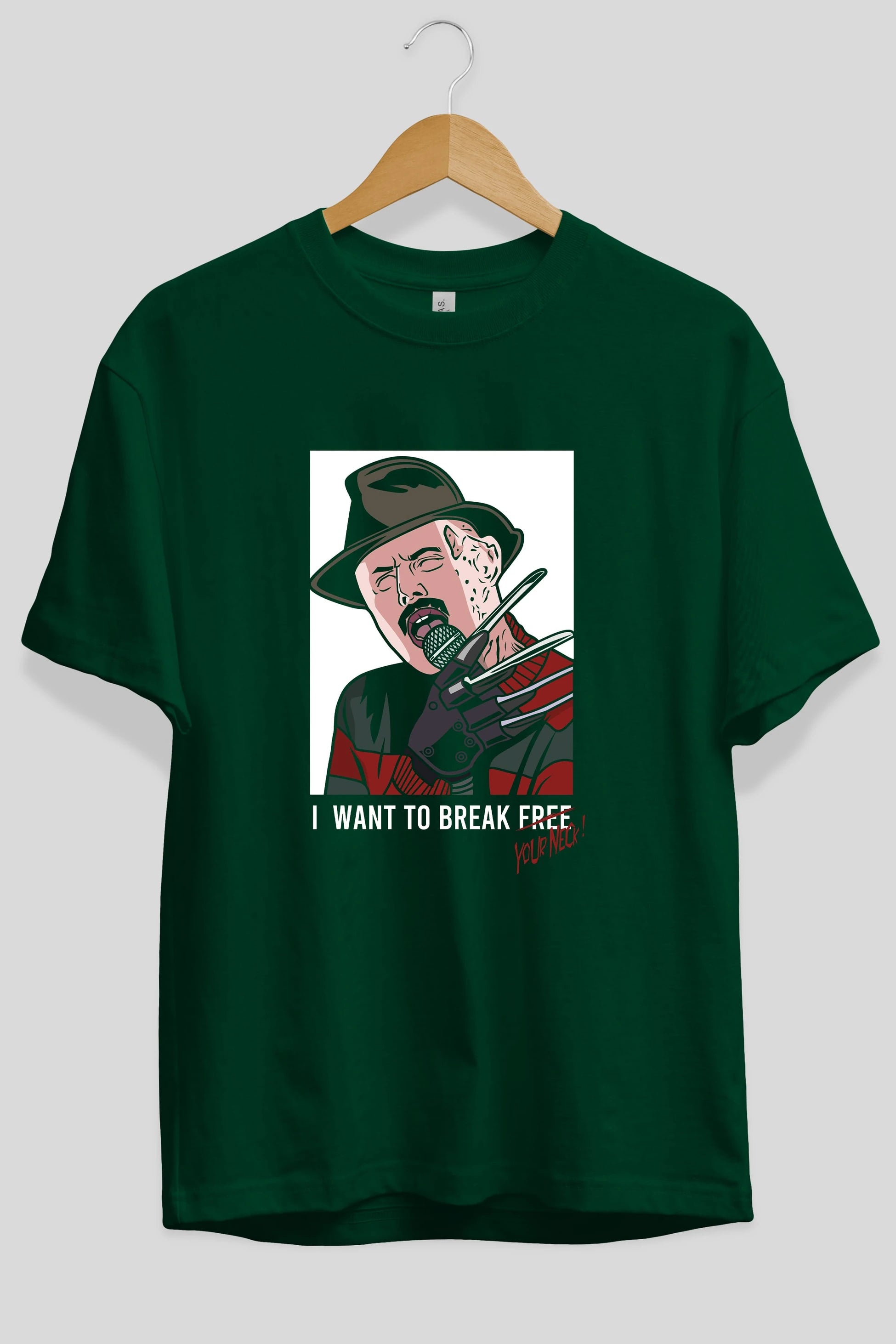 Freddy Merkrueger Ön Baskılı Oversize t-shirt Erkek Kadın Unisex %100 Pamuk tişort
