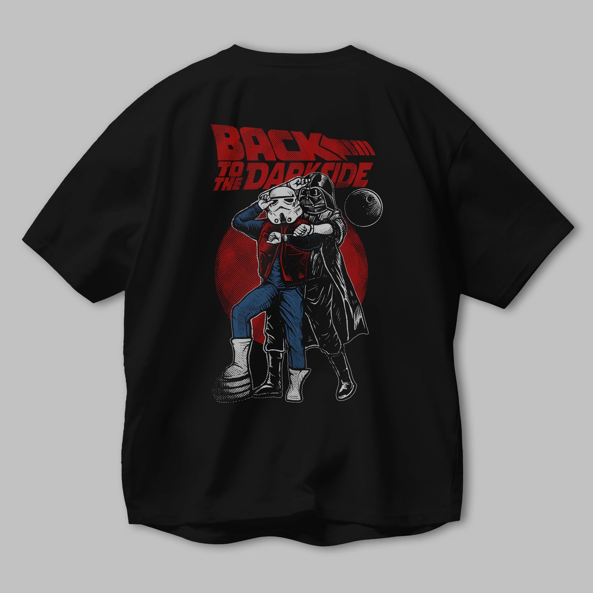 Back To The Darkside Arka Baskılı Oversize t-shirt Erkek Kadın Unisex %100 Pamuk