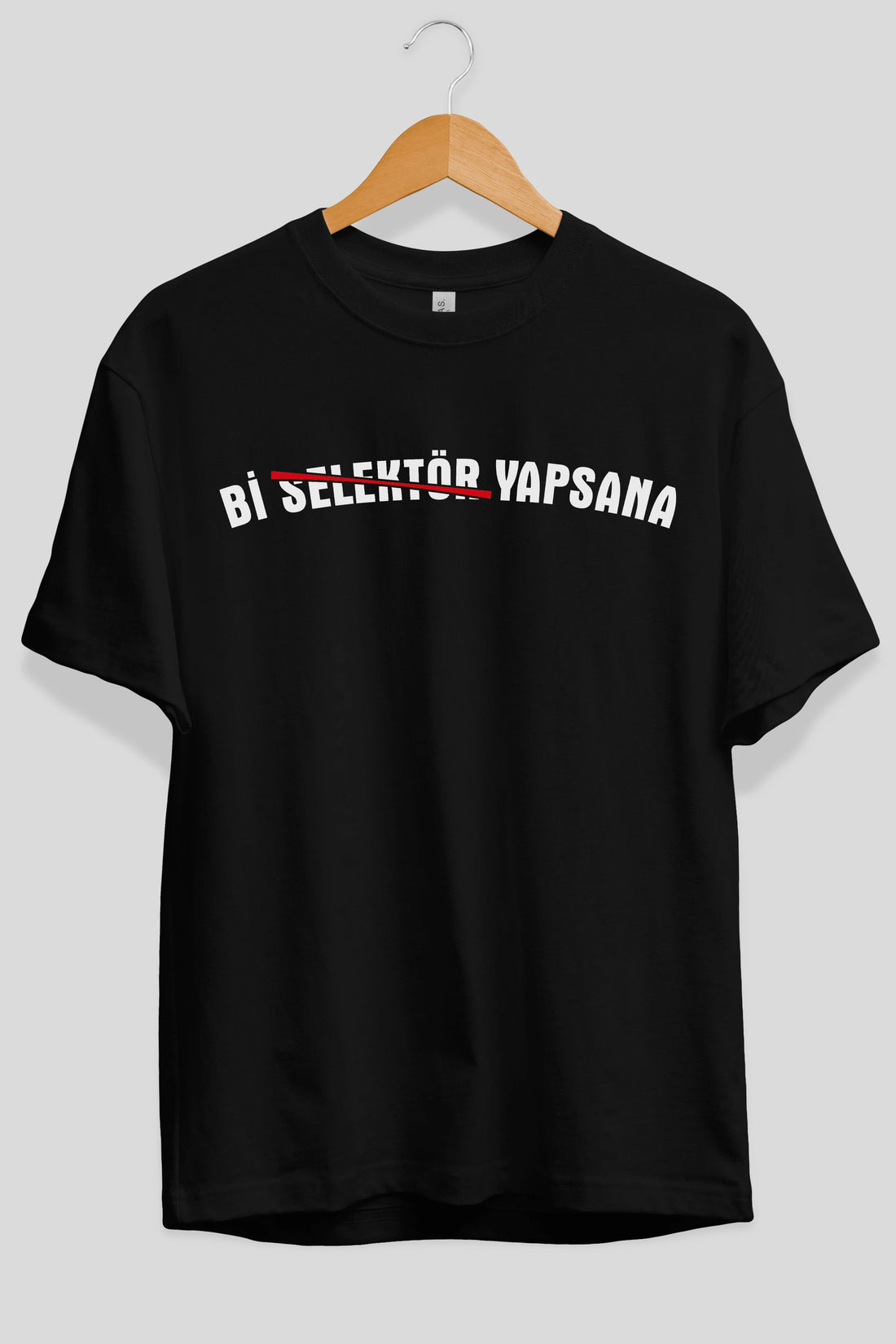 Bi Selektör Yapsana Ön Baskılı Oversize t-shirt %100 pamuk Erkek Kadın Unisex