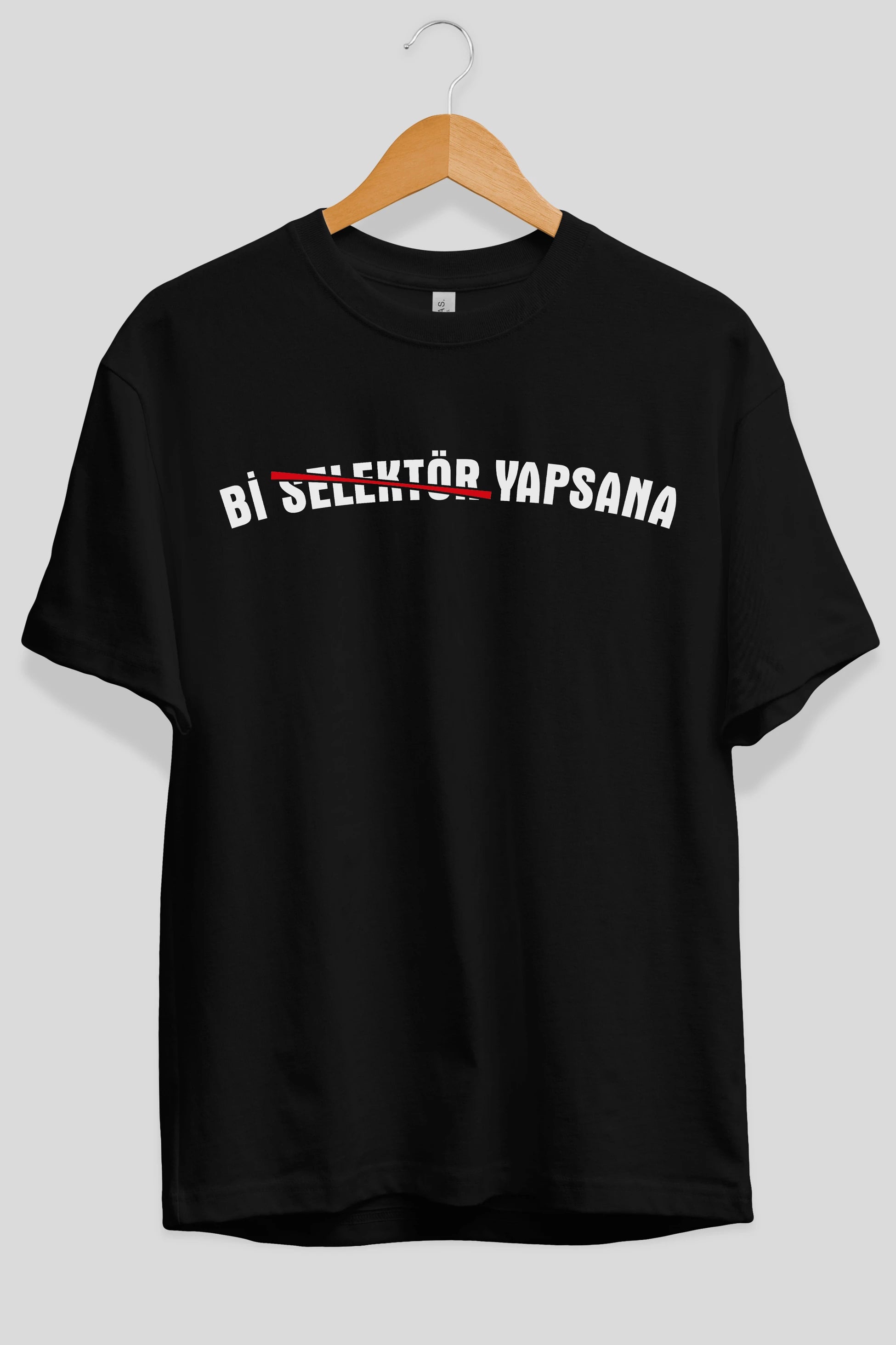 Bi Selektör Yapsana Ön Baskılı Oversize t-shirt %100 pamuk Erkek Kadın Unisex