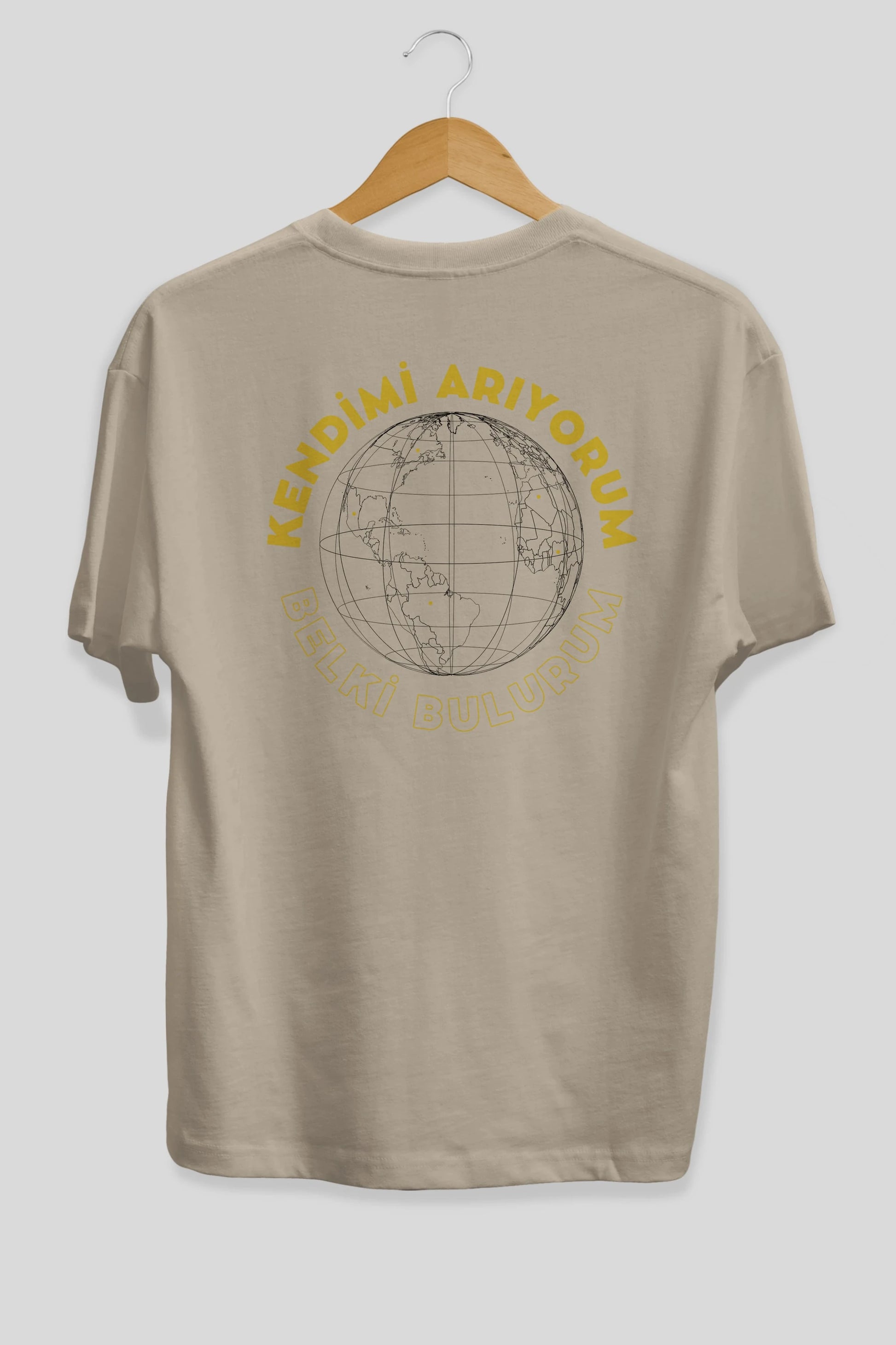 Kendimi Arıyorum Yazılı Arka Baskılı Oversize t-shirt Erkek Kadın Unisex