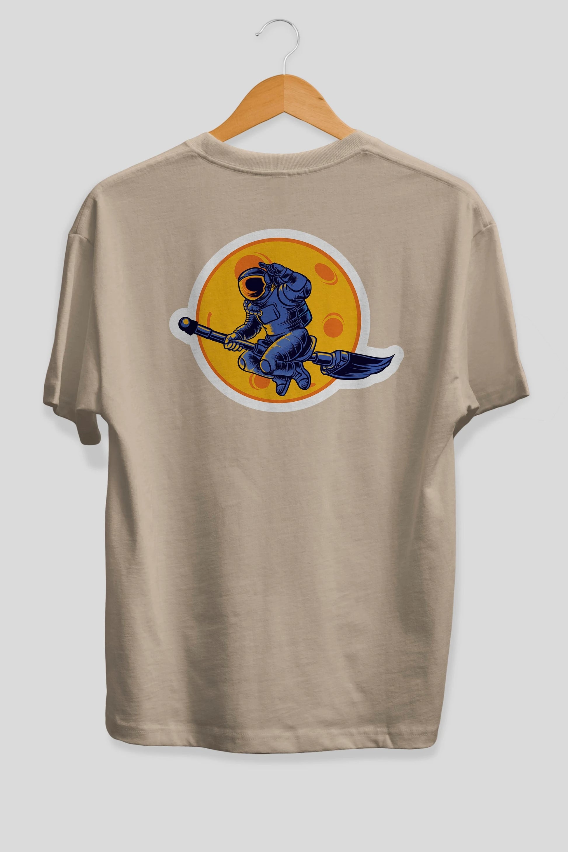 Space Witch Sticker Arka Baskılı Oversize t-shirt Erkek Kadın Unisex