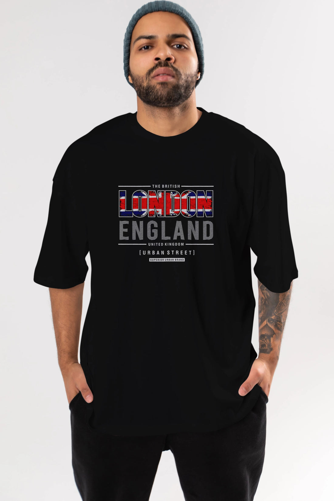 London England Ön Baskılı Oversize t-shirt Erkek Kadın Unisex