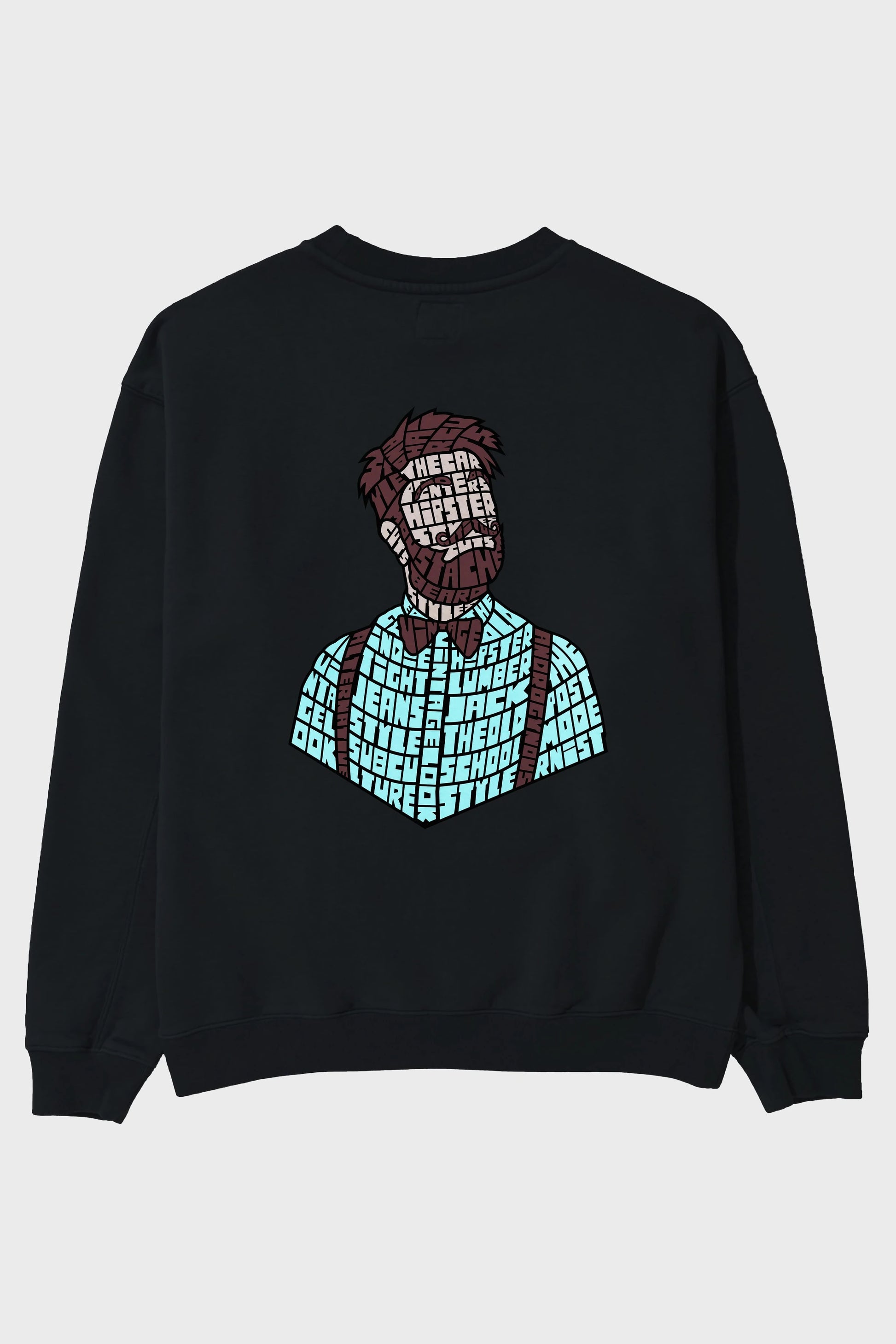 Hipster (2) Arka Baskılı Oversize Sweatshirt Erkek Kadın Unisex