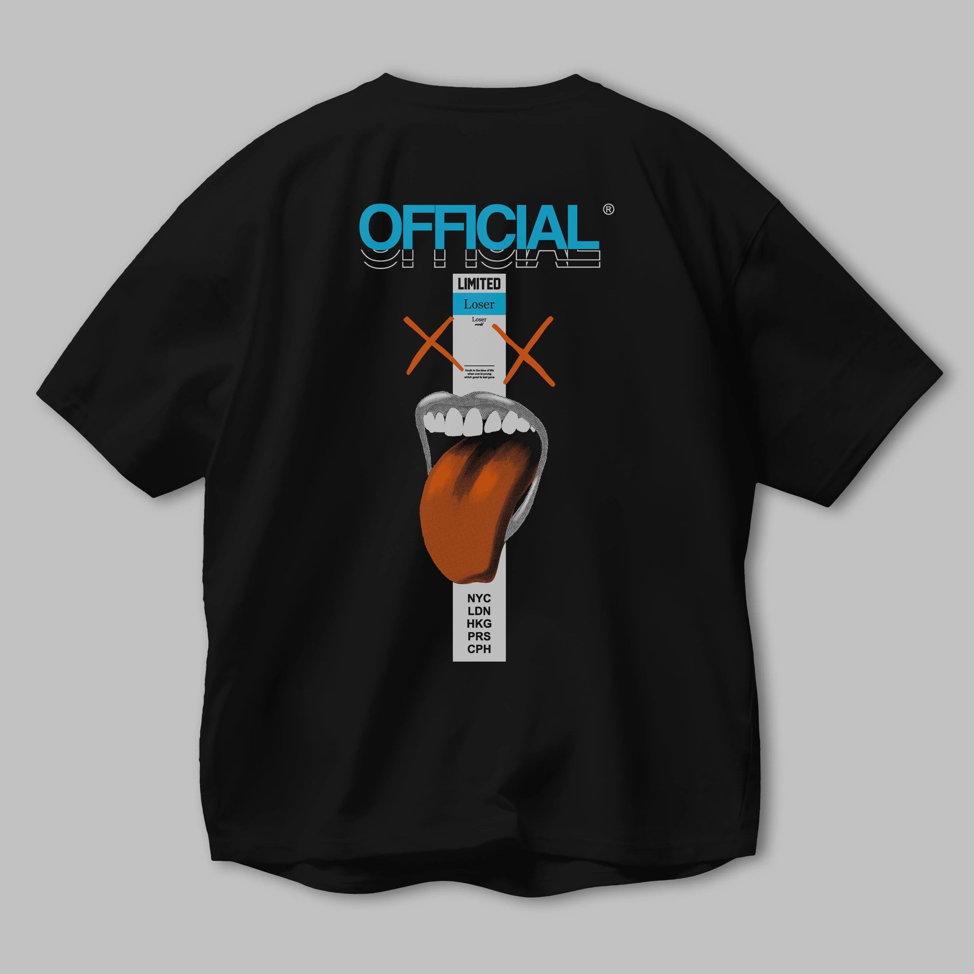 Official Loser Arka Baskılı Oversize t-shirt Erkek Kadın Unisex