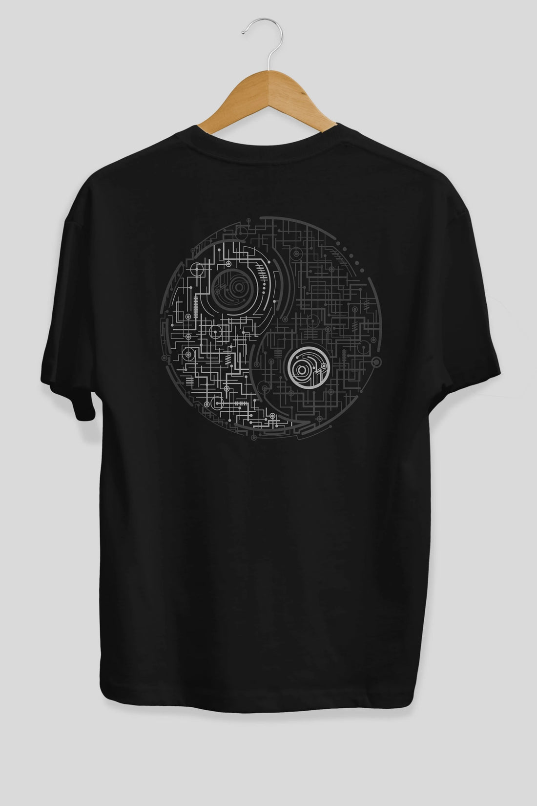 Electric Balance Arka Baskılı Oversize t-shirt %100 pamuk Erkek Kadın Unisex