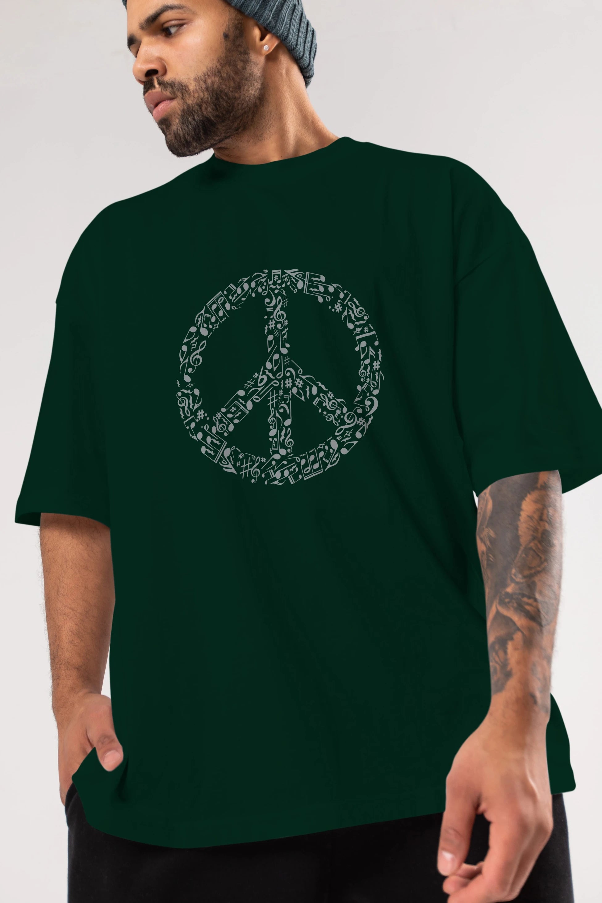 Rhyme In Peace Ön Baskılı Oversize t-shirt %100 pamuk Erkek Kadın Unisex