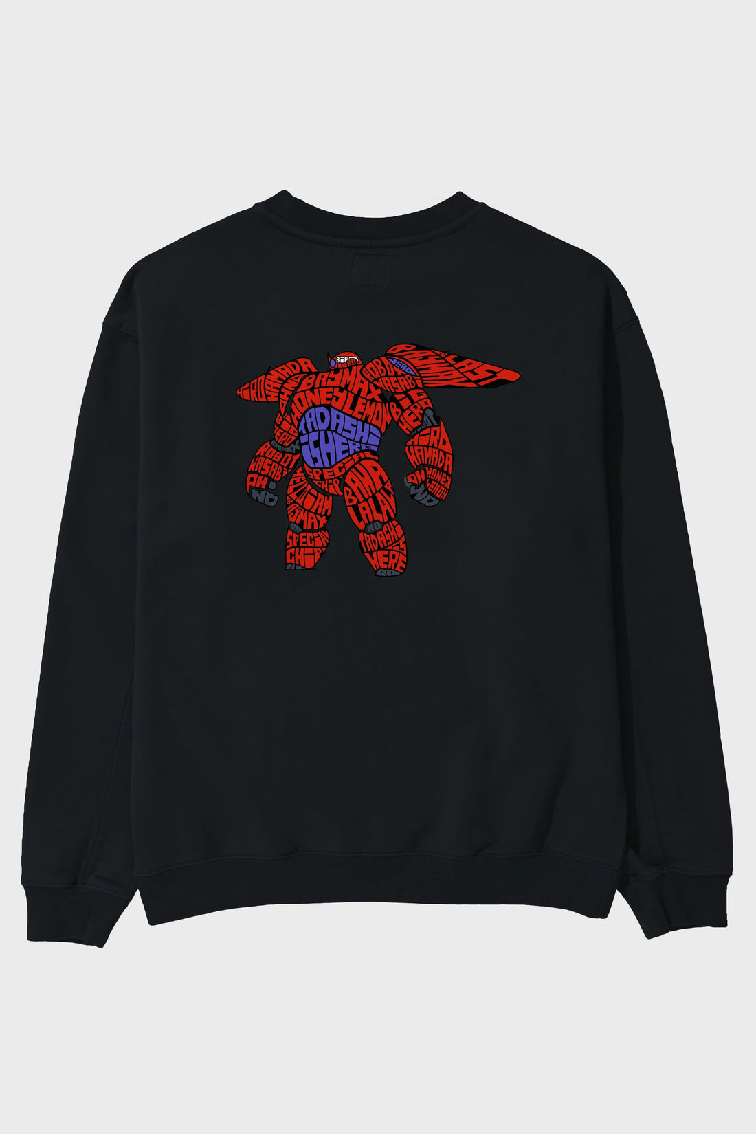 Baymax Arka Baskılı Oversize Sweatshirt Erkek Kadın Unisex